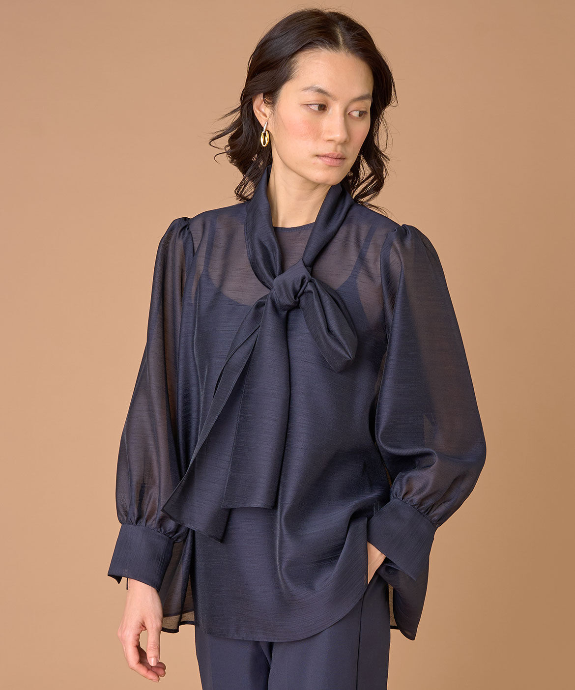 INED「2WAYボウタイブラウス」|シャツ・ブラウス|