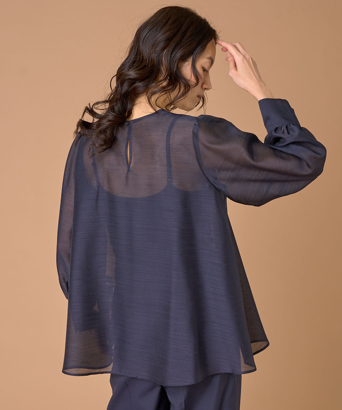 INED「《大きいサイズ》2WAYボウタイブラウス」|シャツ・ブラウス|