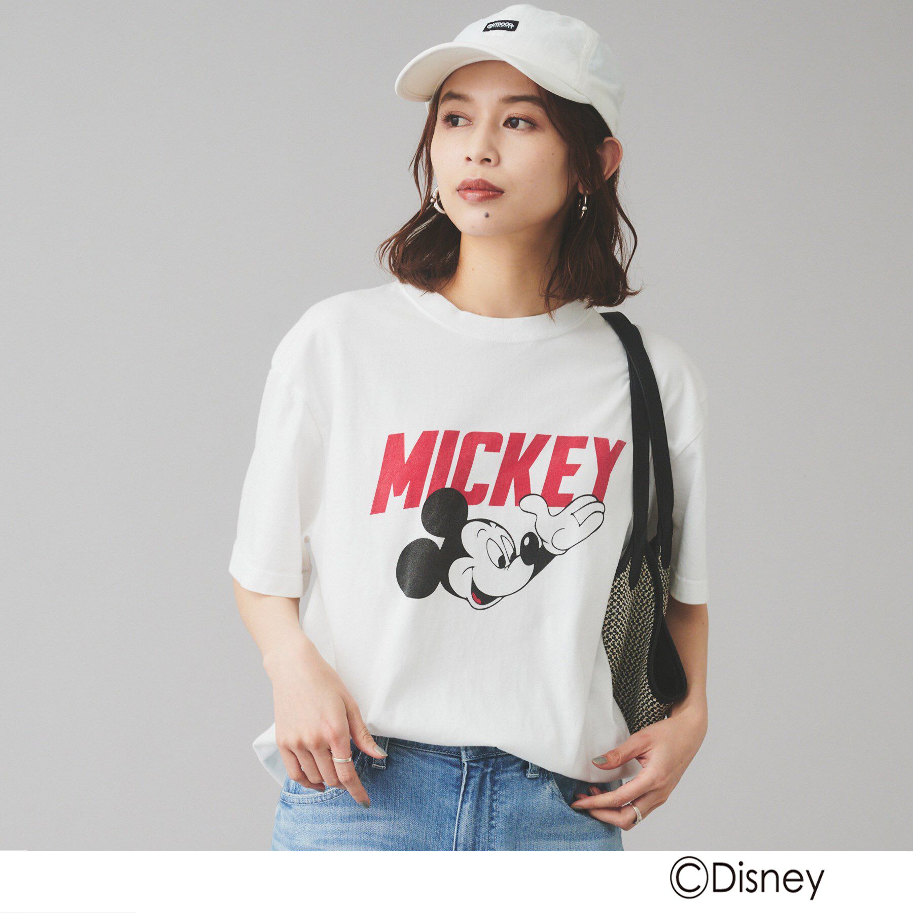 UNTITLED「【GOOD ROCK SPEED】Disney ／ ミッキーマウス ／ デザインTシャツ」|Tシャツ・カットソー|ホワイト(001)