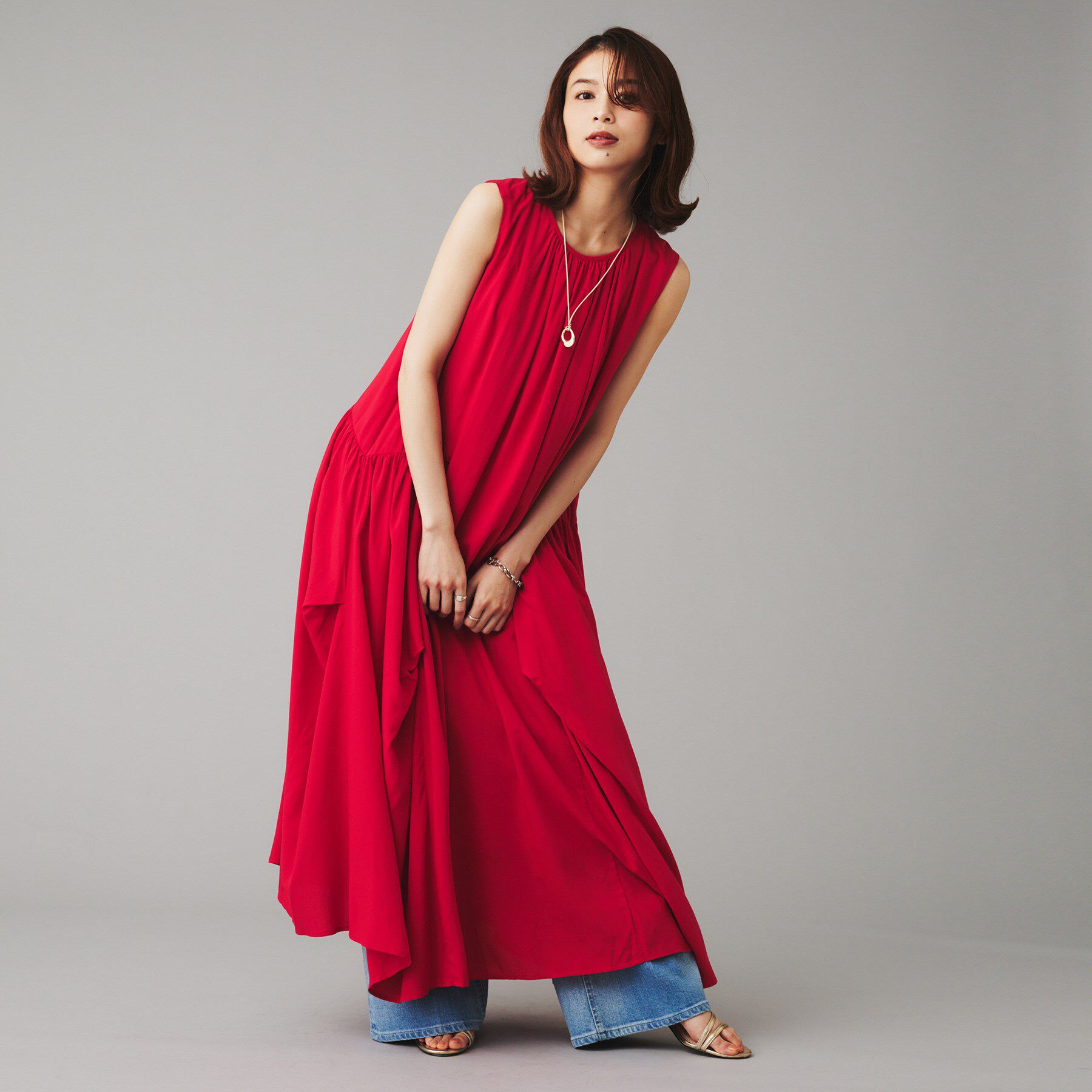 UNTITLED「【SEADRAKE】デザインギャザーワンピース」|ワンピース|