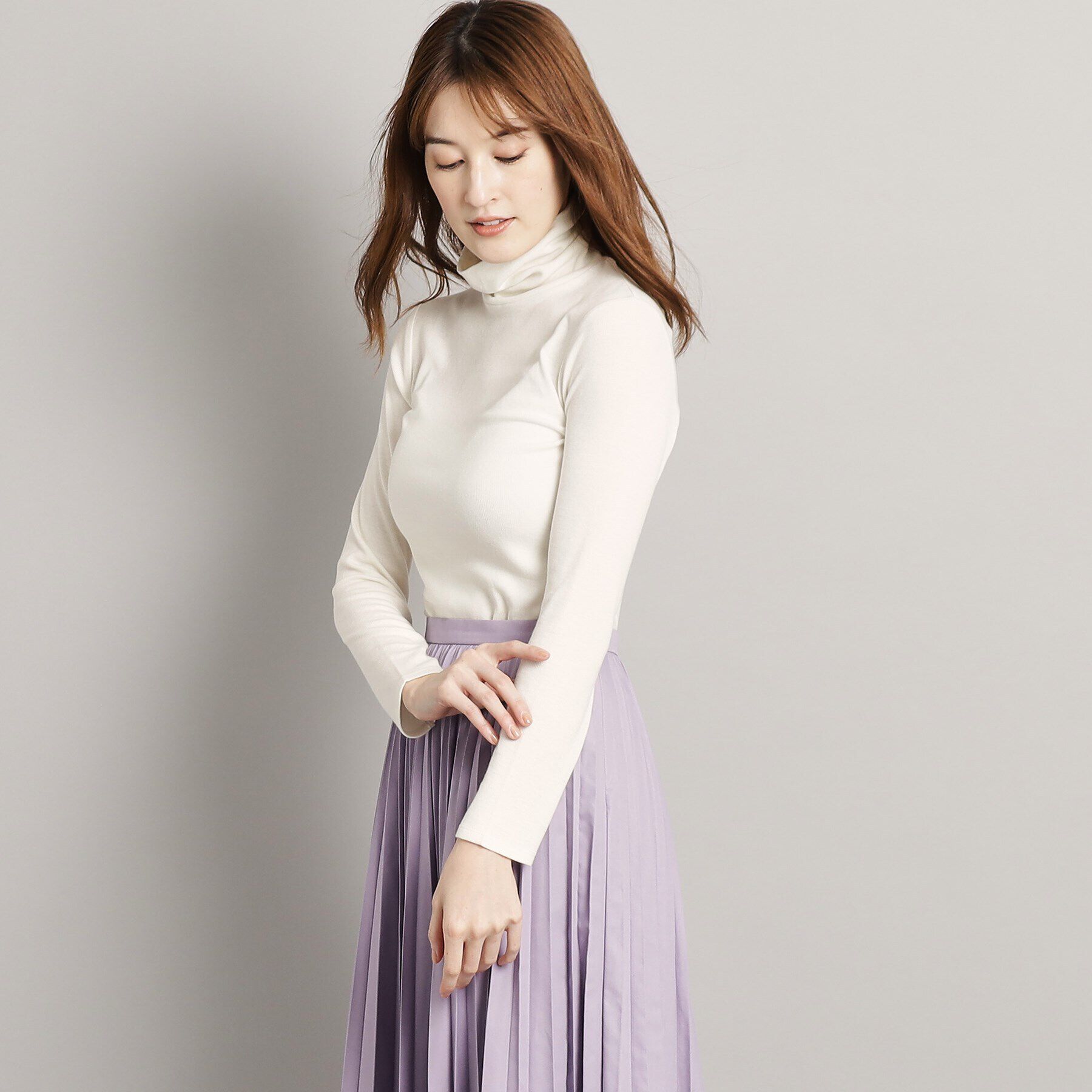 COUP DE CHANCE「【吸湿発熱・保湿】ハイネックジャージトップス」|Tシャツ・カットソー|