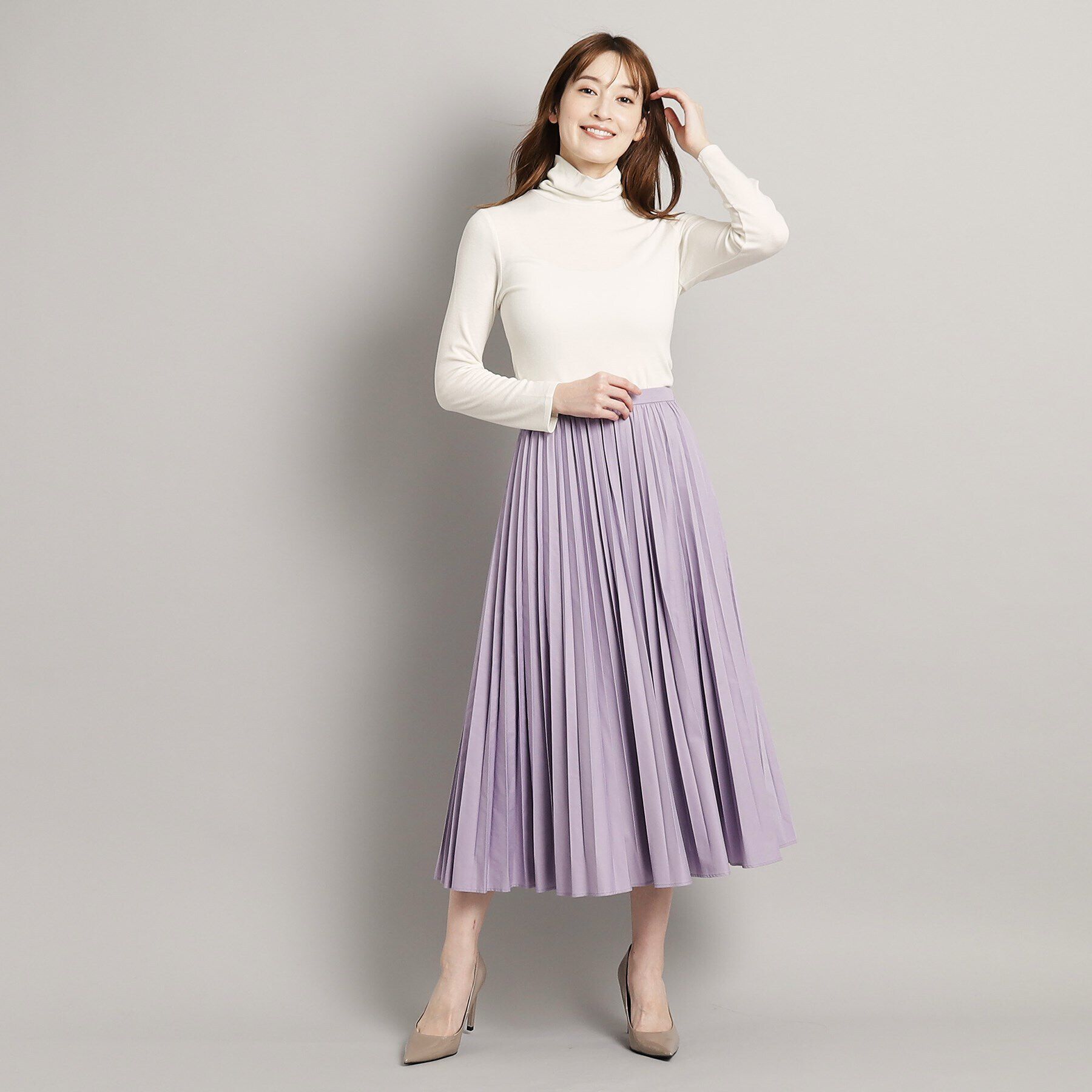 COUP DE CHANCE「【吸湿発熱・保湿】ハイネックジャージトップス」|Tシャツ・カットソー|