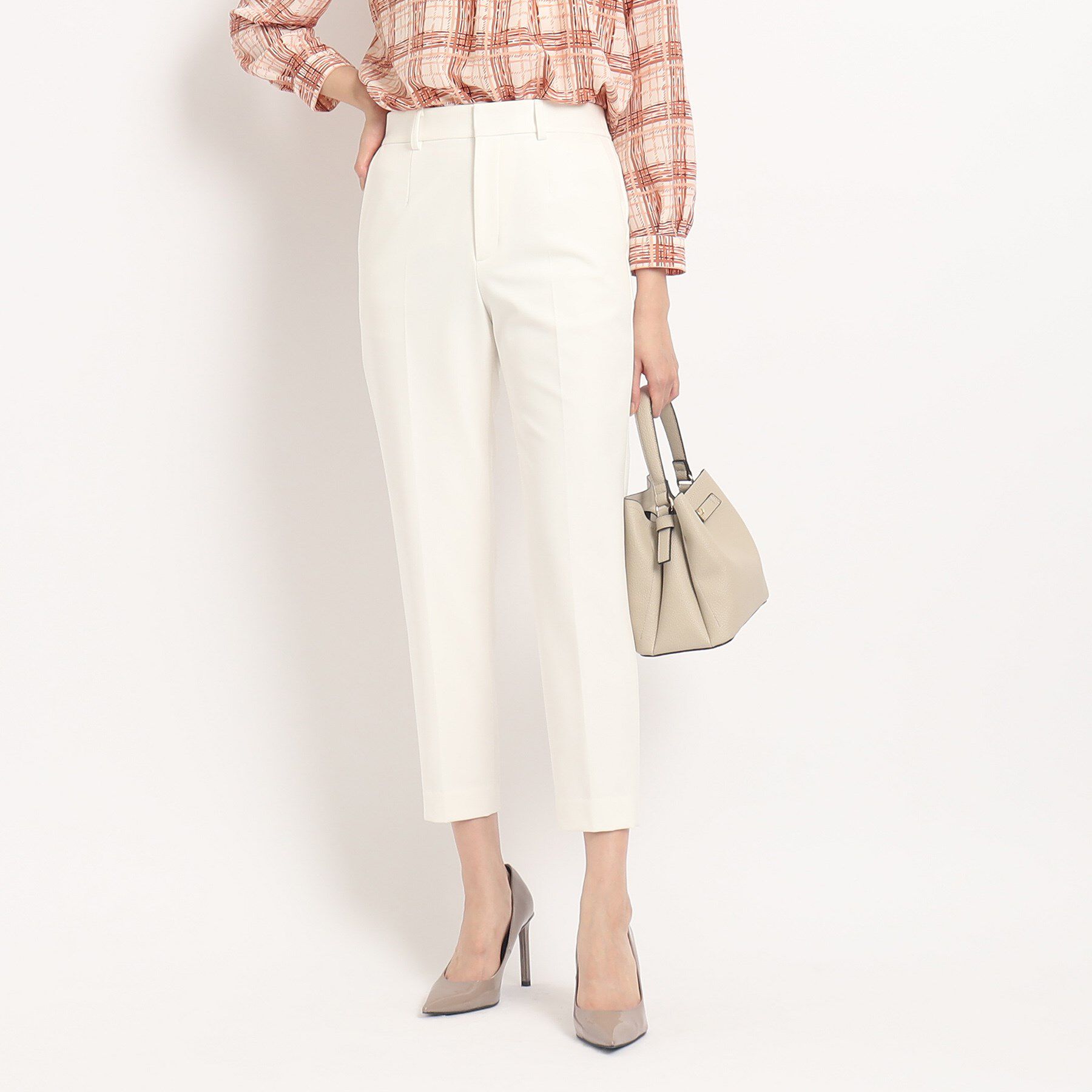 COUP DE CHANCE「【洗える】センタープレス入パンツ」|その他|ホワイト(001)