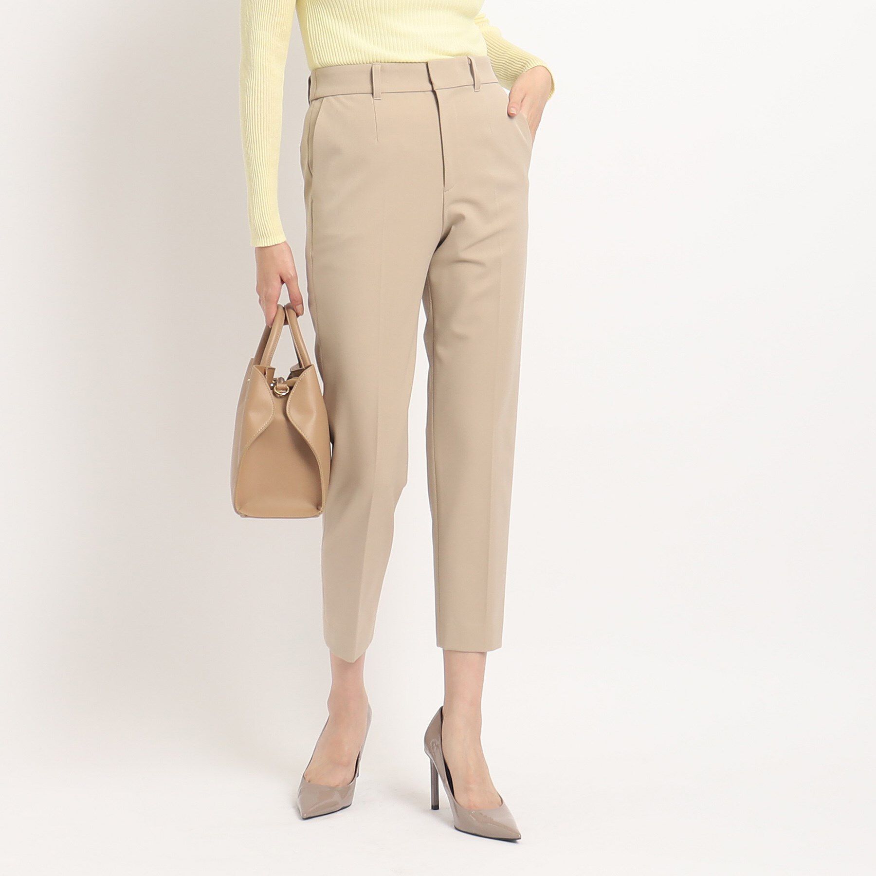 COUP DE CHANCE「【洗える】センタープレス入パンツ」|その他|グレージュ(050)