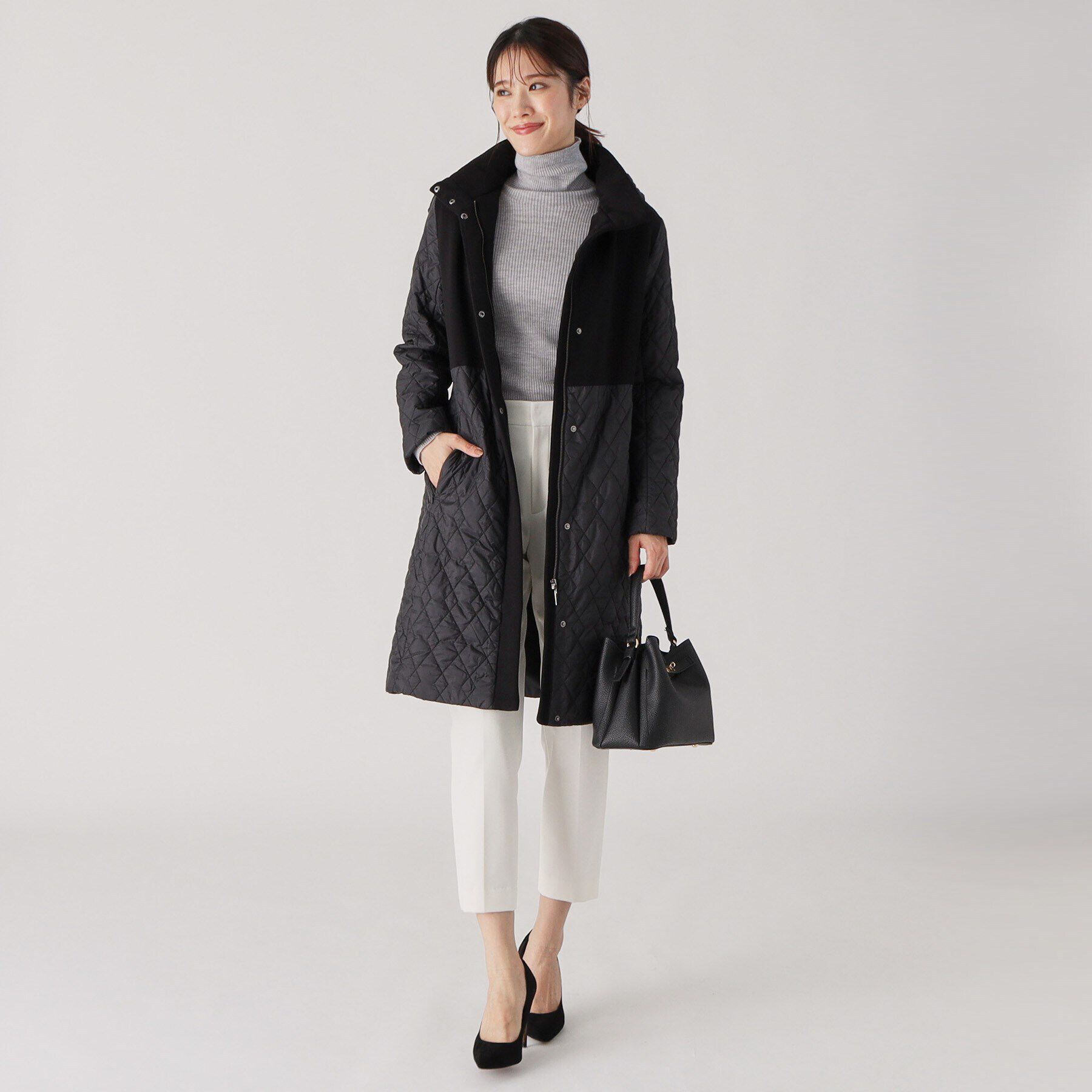 COUP DE CHANCE「【中綿キルトコート／軽くて暖かい／フード取外し可】細見えと着心地の良さ◎中綿キルトコート」|ダウン|