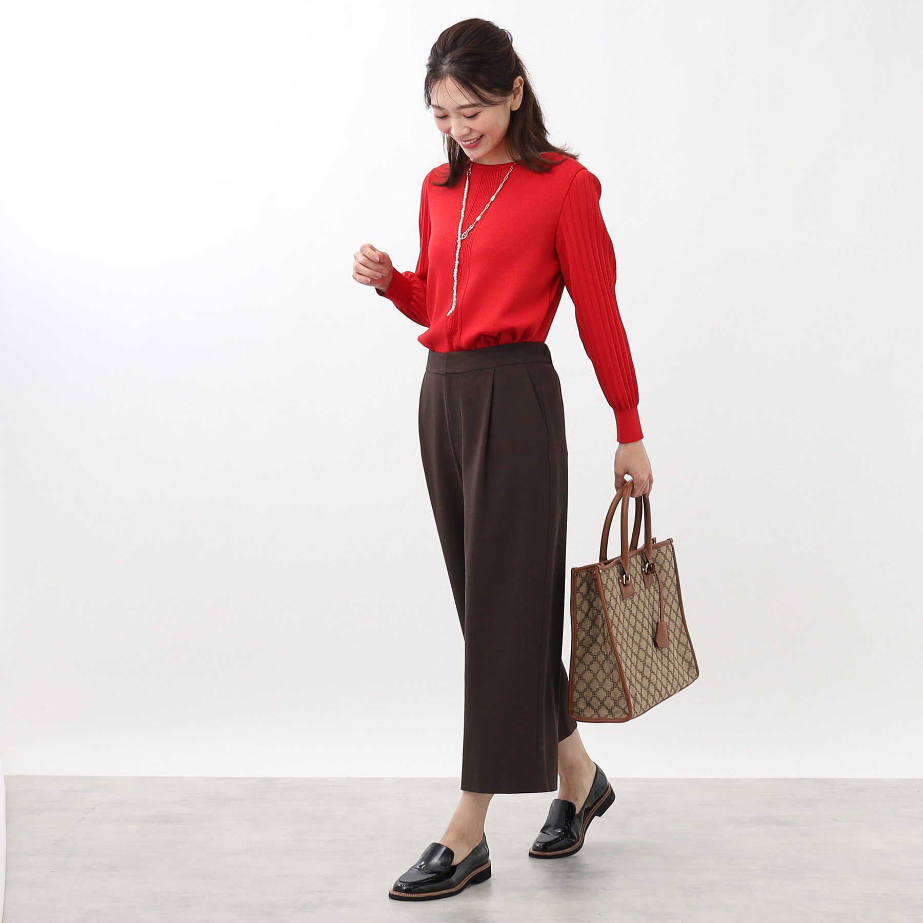 Reflect「【大人気ニットに新色登場！マイカラニット+／細見え／WEB限定カラーあり／マシンウォッシュ可／選べる」|ニット・セーター|