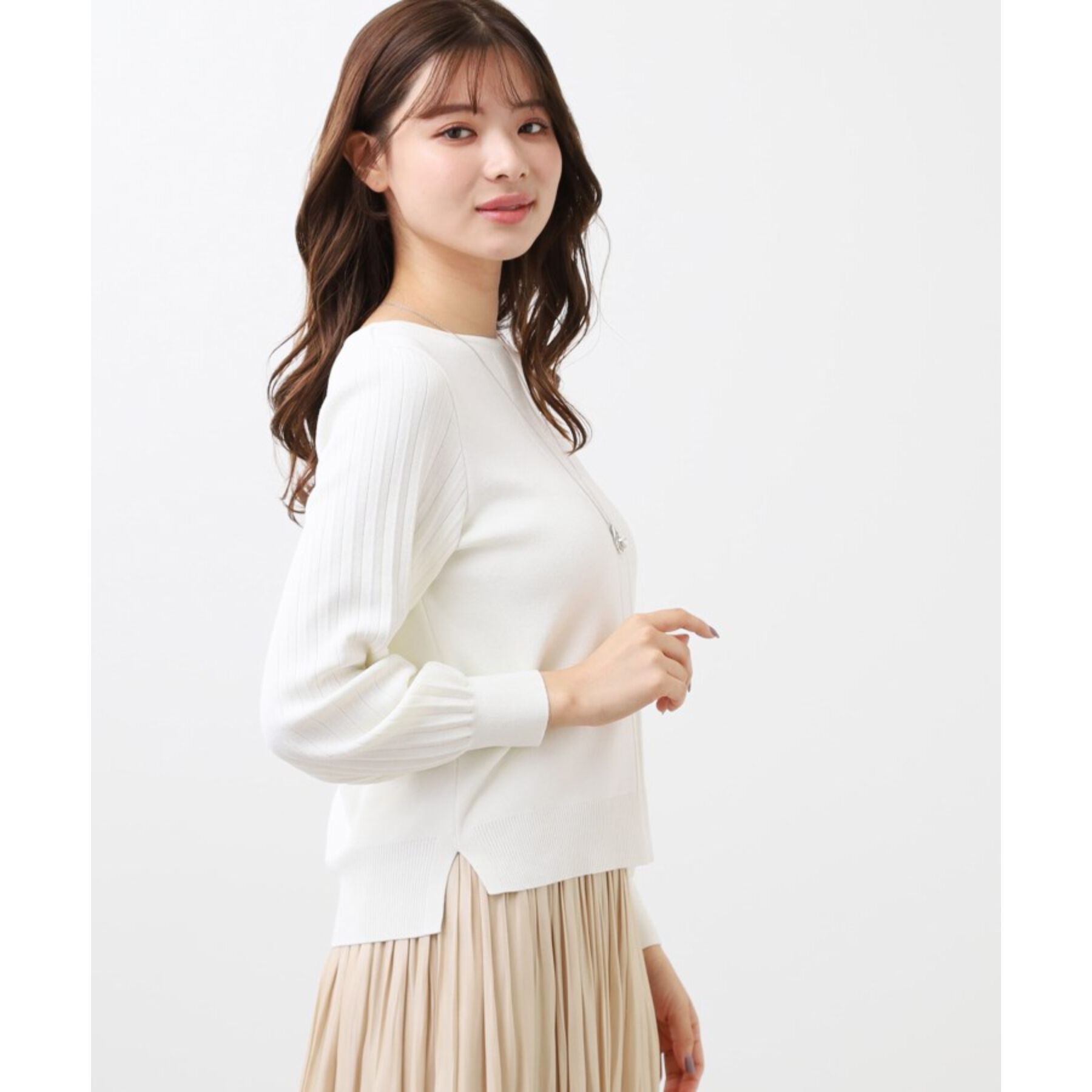 Reflect「【大人気ニットに新色登場！マイカラニット+／細見え／WEB限定カラーあり／マシンウォッシュ可／選べる」|ニット・セーター|