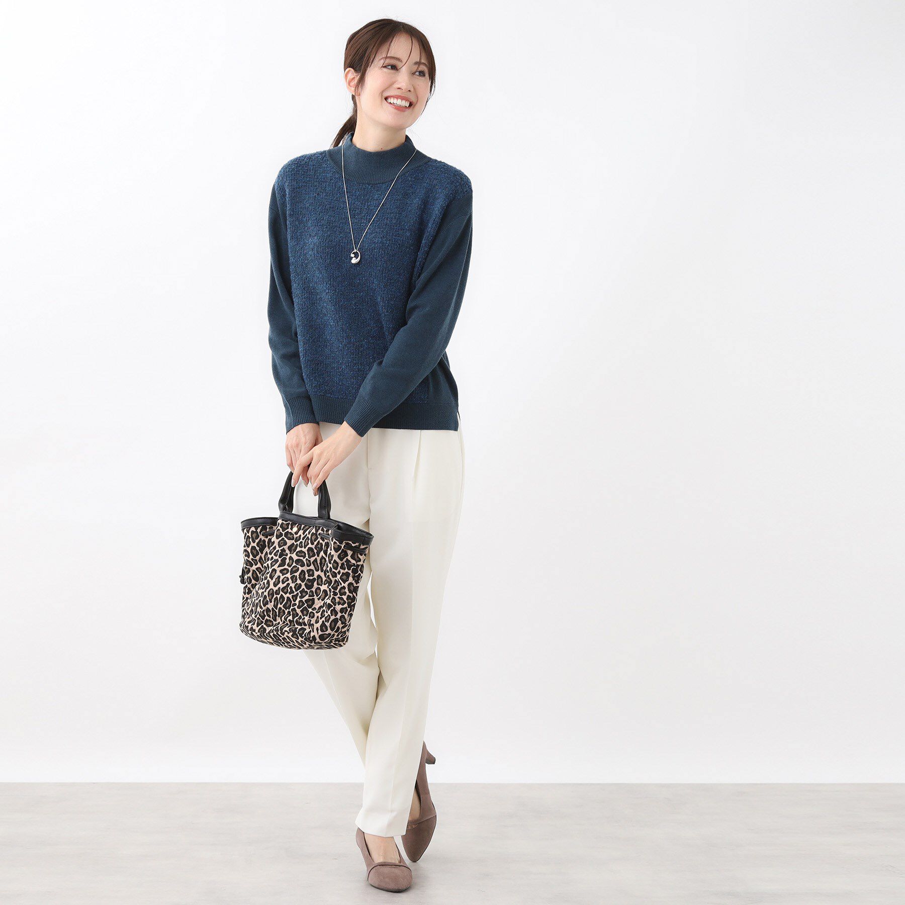 Reflect「アーガイル柄ハイネックニット」|ニット・セーター|