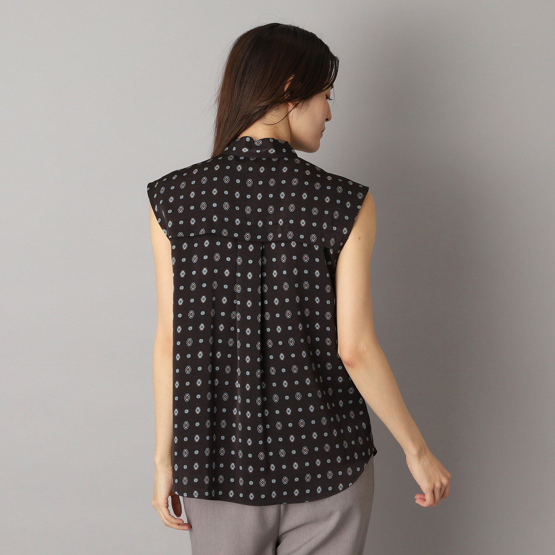 DRESSTERIOR「エスニックヴィンテージプリントボウタイブラウス」|シャツ・ブラウス|