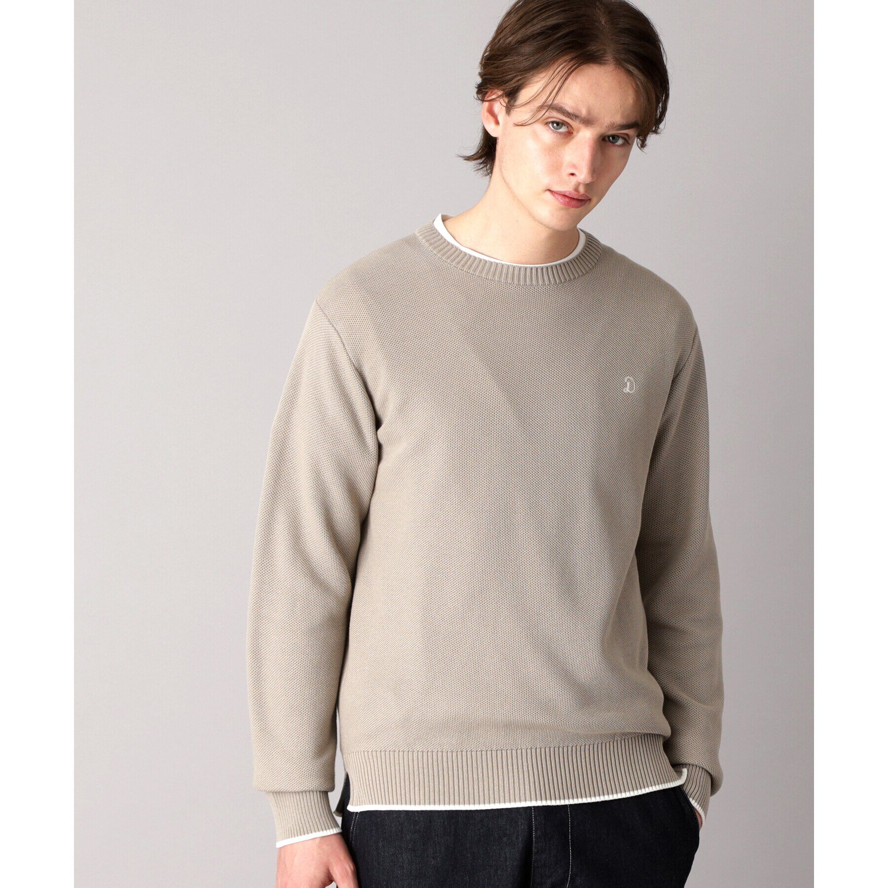 DRESSTERIOR「鹿の子クルーネックニット」|ニット・セーター|