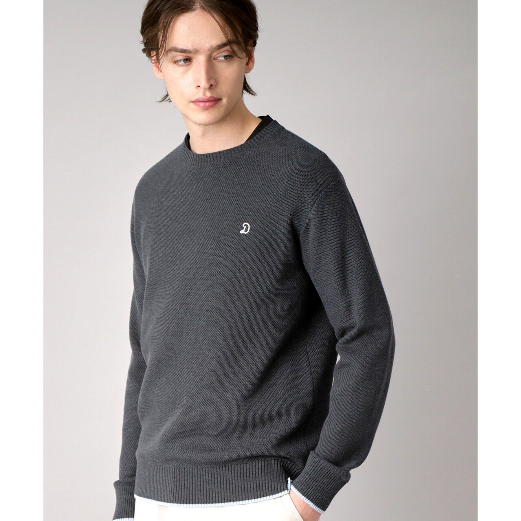 DRESSTERIOR「鹿の子クルーネックニット」|ニット・セーター|