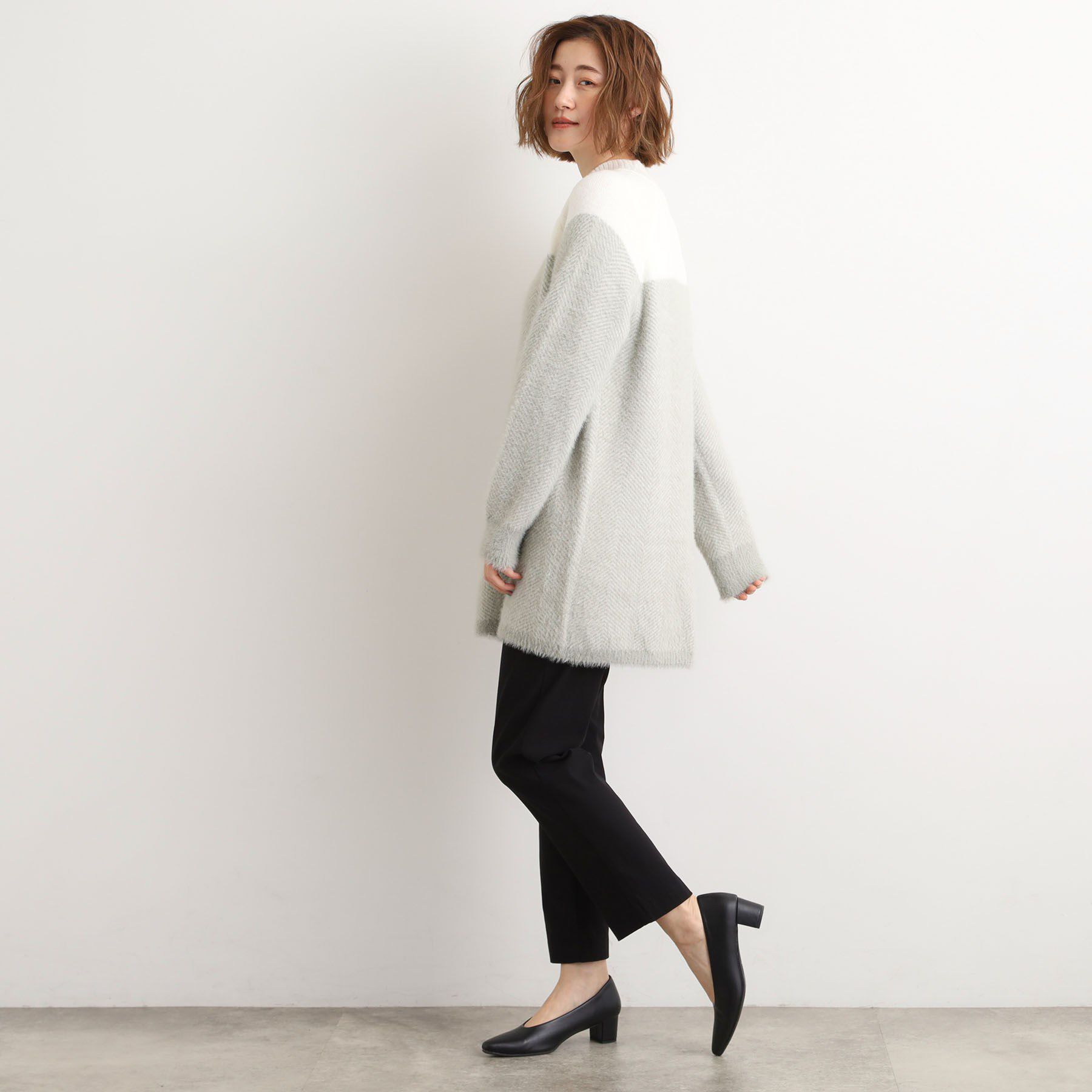 grove「ヘリンボーンジャカードチュニック」|ニット・セーター|