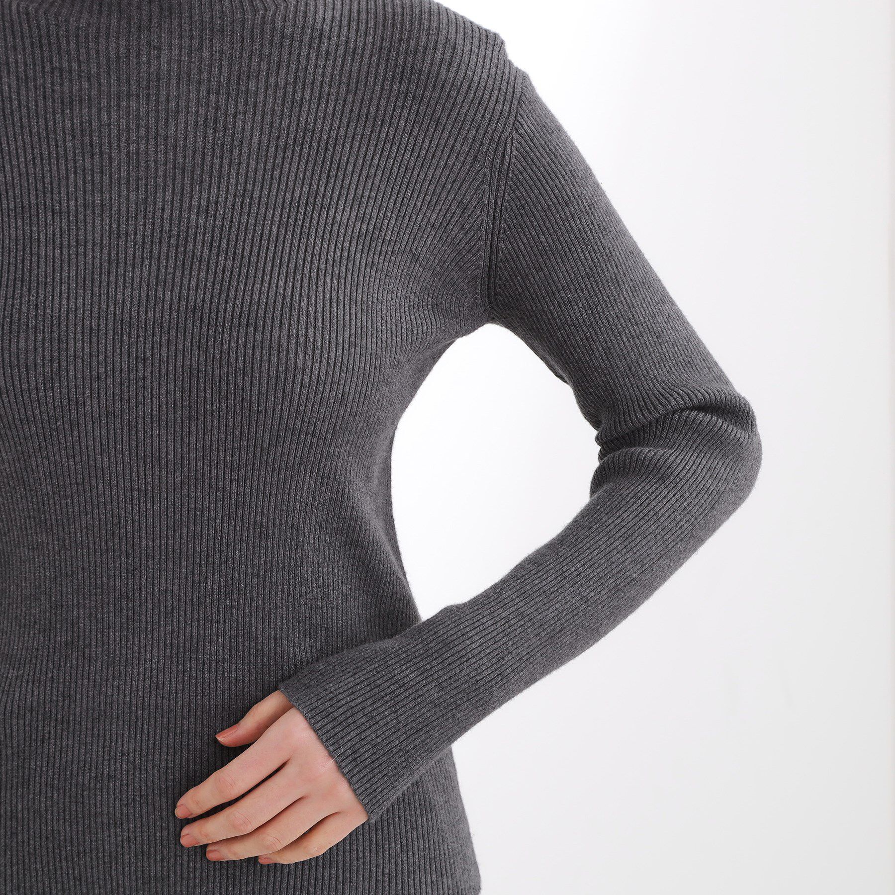 grove「ベーシックリブニットプルオーバー」|ニット・セーター|