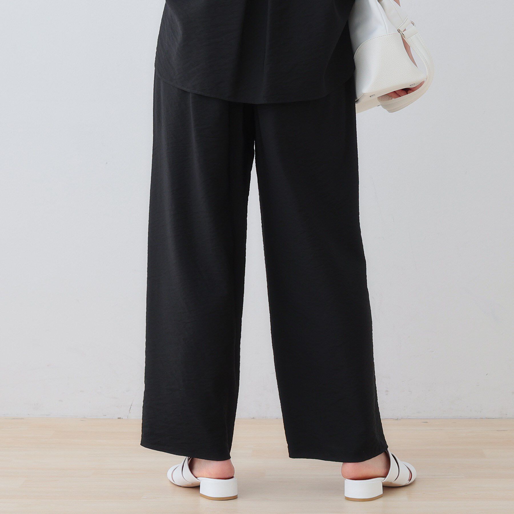 INDIVI「【洗える／UVケア／SETUP可能】ドロストワイドパンツ」|その他|