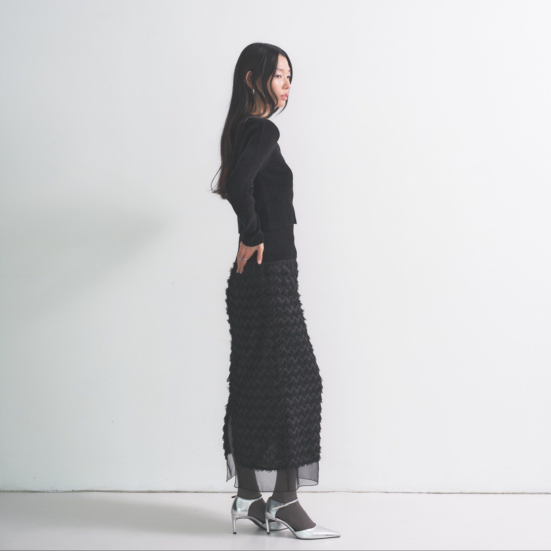 GALLEST「フリンジタイトスカート」|スカート|