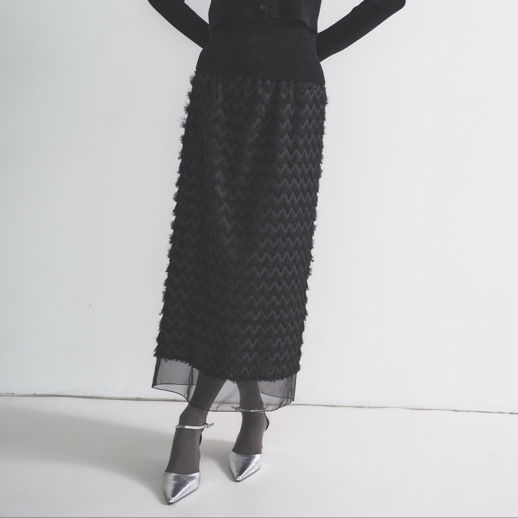 GALLEST「フリンジタイトスカート」|スカート|