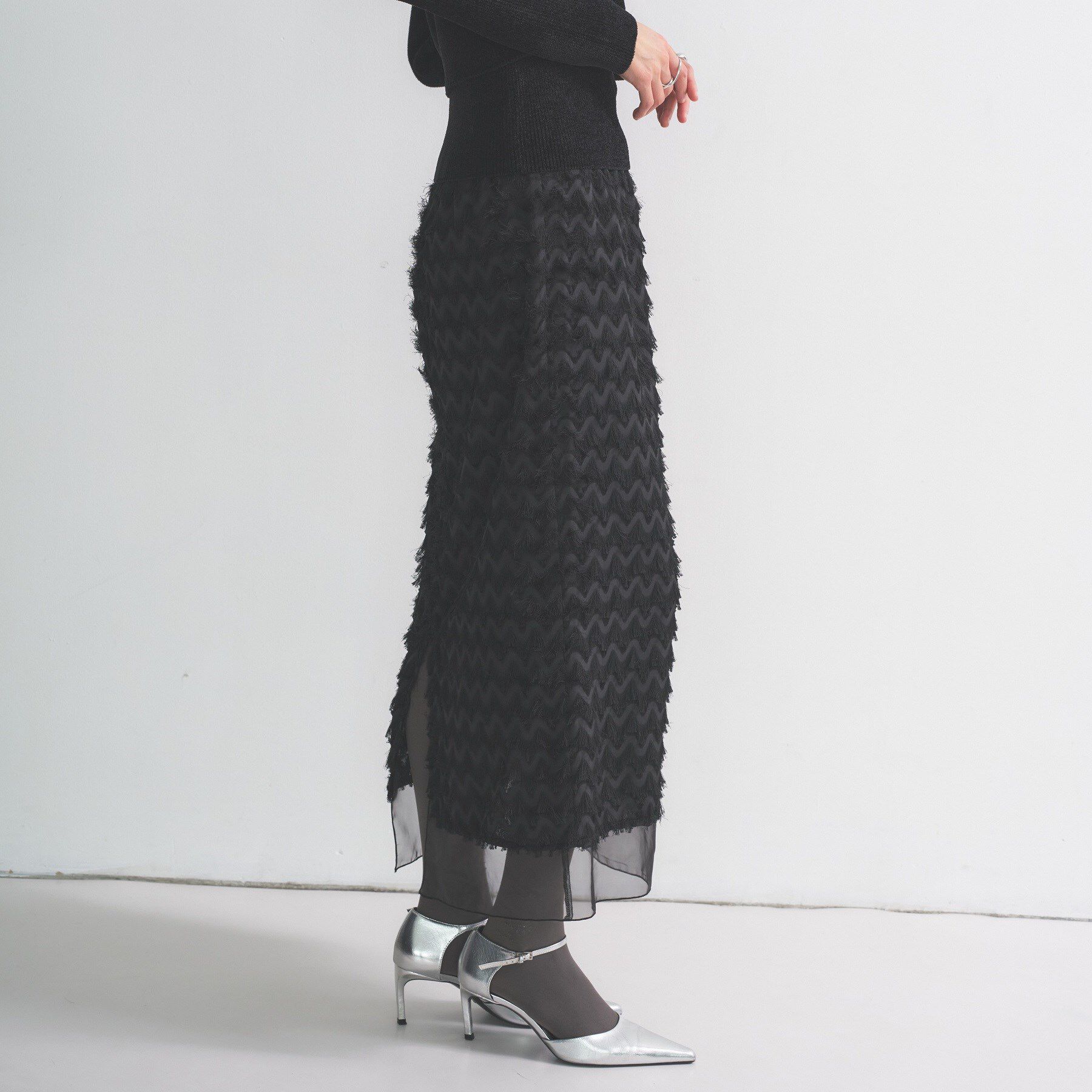 GALLEST「フリンジタイトスカート」|スカート|