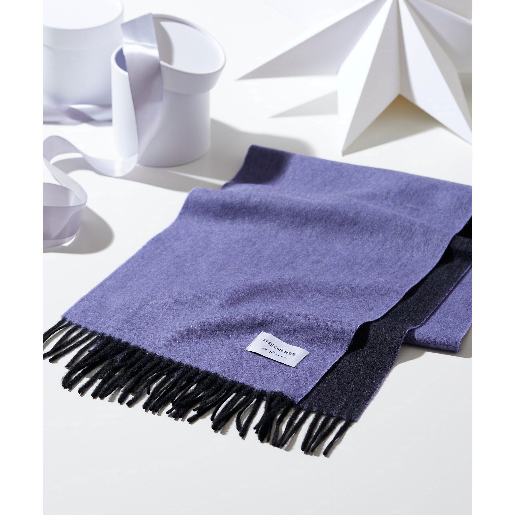 tk.TAKEO KIKUCHI「【カシミヤ100%】ピュアカシミヤリバーシブルマフラー」|ストール|パープル(081)