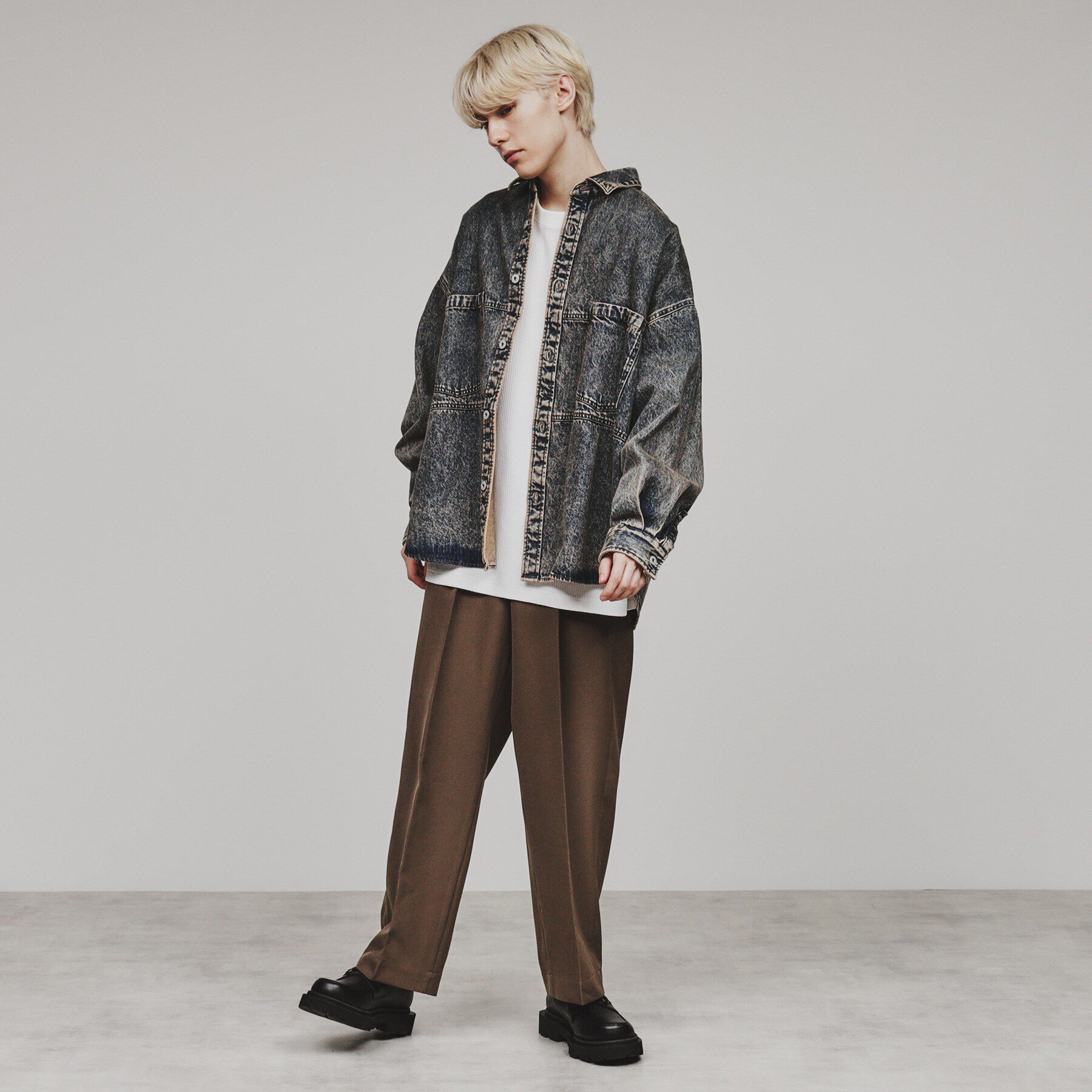 tk.TAKEO KIKUCHI「ケミカルオーバーダイデニムシャツ」|シャツ・ブラウス|