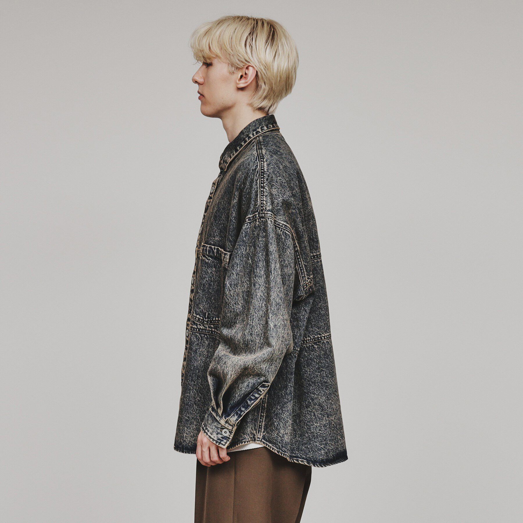 tk.TAKEO KIKUCHI「ケミカルオーバーダイデニムシャツ」|シャツ・ブラウス|