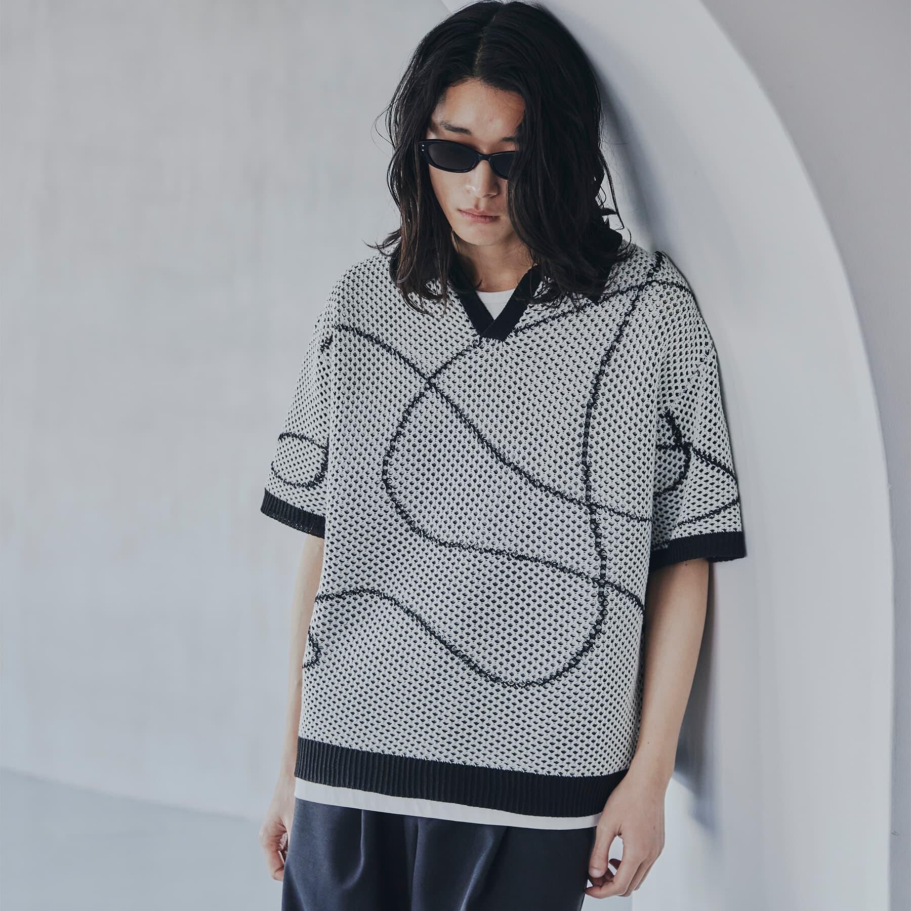 tk.TAKEO KIKUCHI「ラインアートニットポロ」|ニット・セーター|