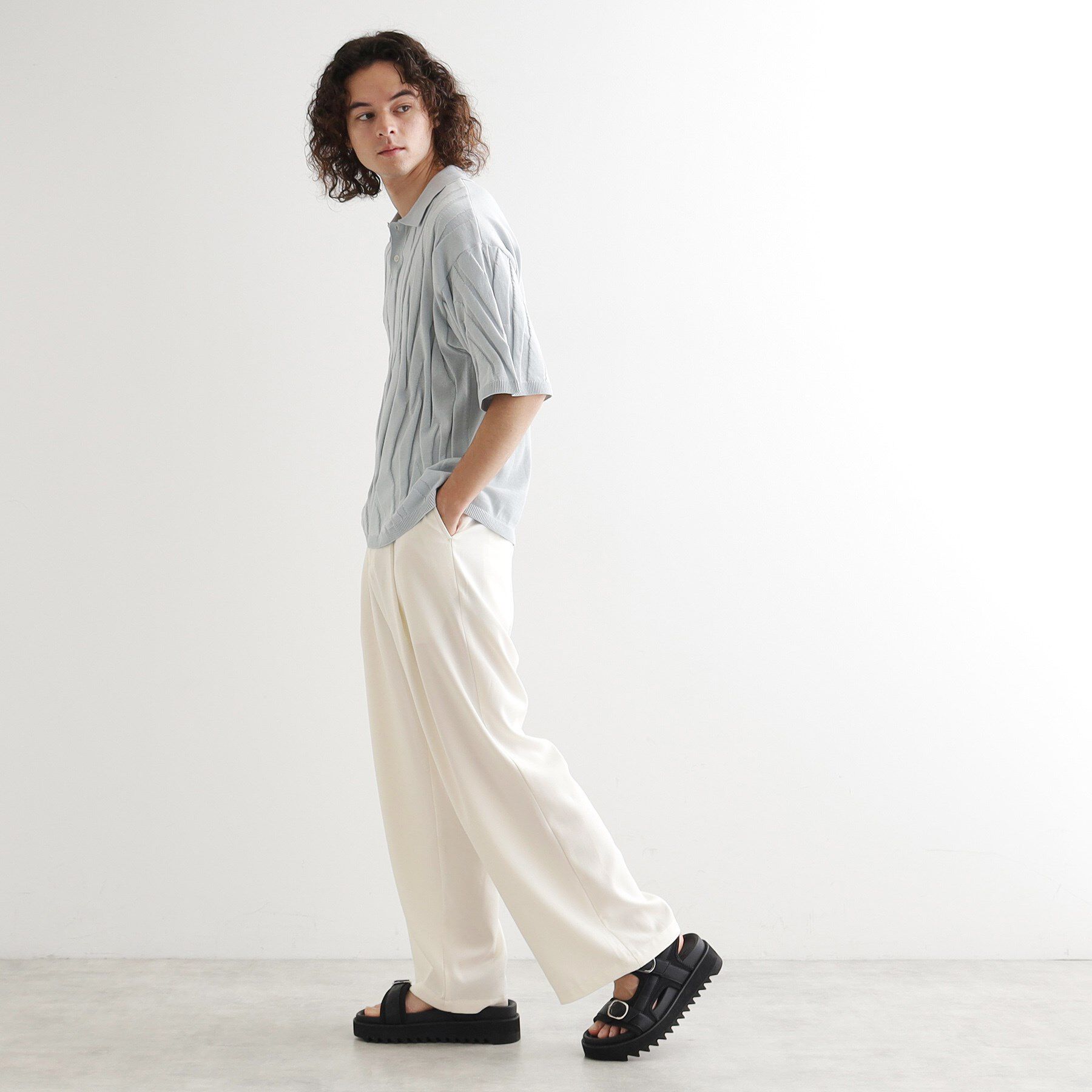 tk.TAKEO KIKUCHI「リネンタッチ バレルスラックス」|その他|