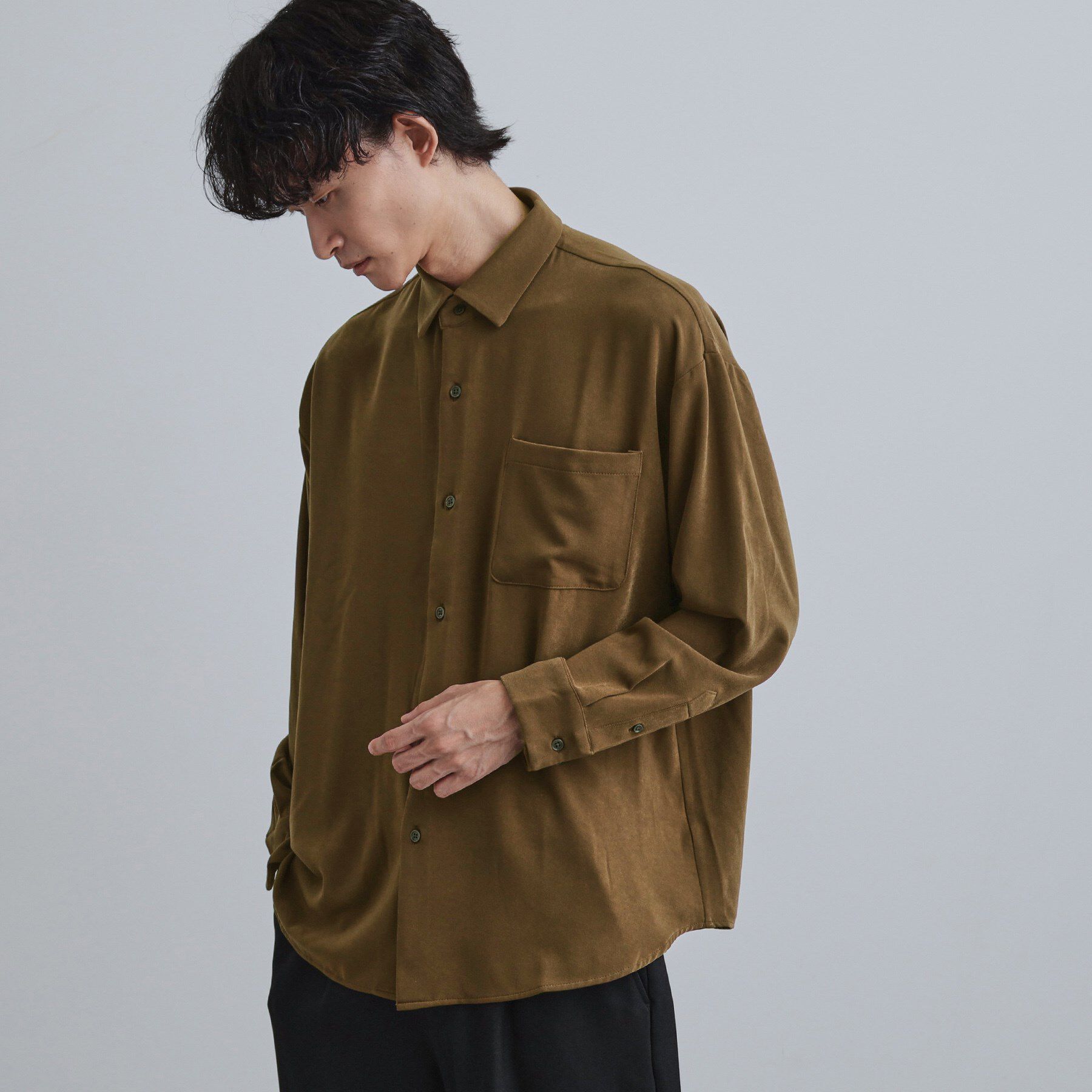 tk.TAKEO KIKUCHI「なめらかスウェードシャツ」|シャツ・ブラウス|