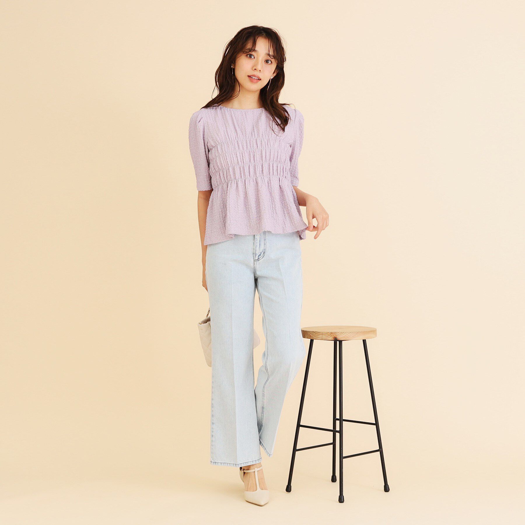 index「ワイドストレートフレアデニム【洗濯機洗い可】」|デニム|