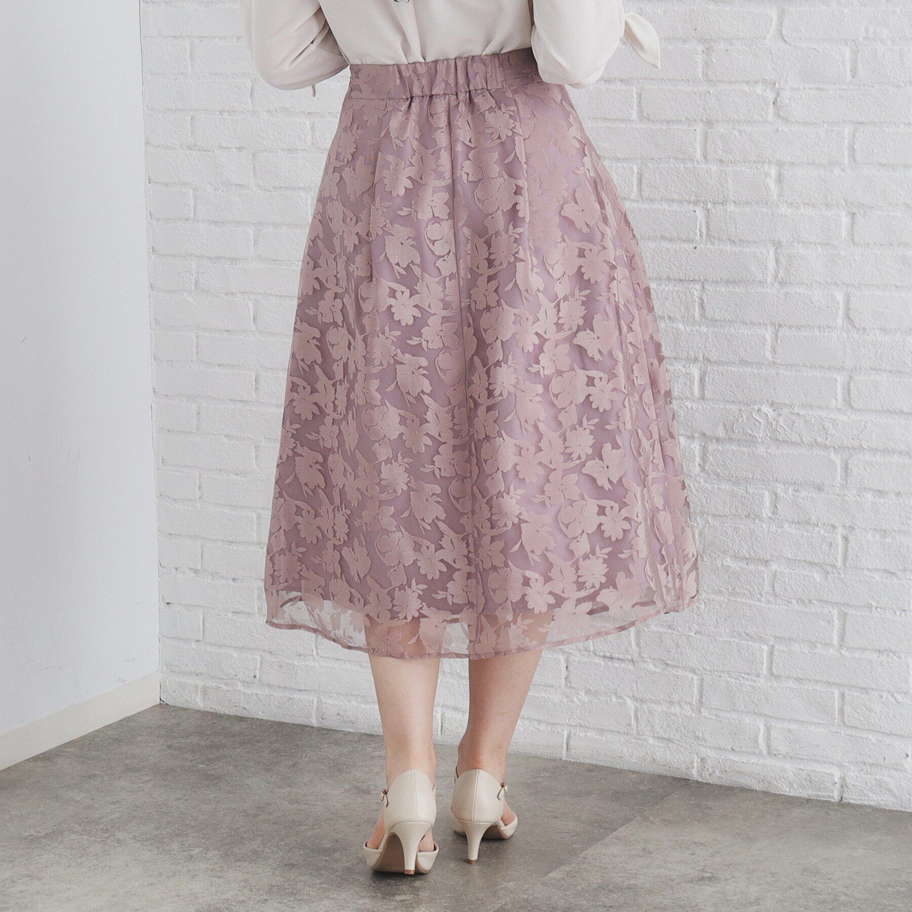 index「オパール加工フラワーフレアスカート【洗濯機可】」|スカート|