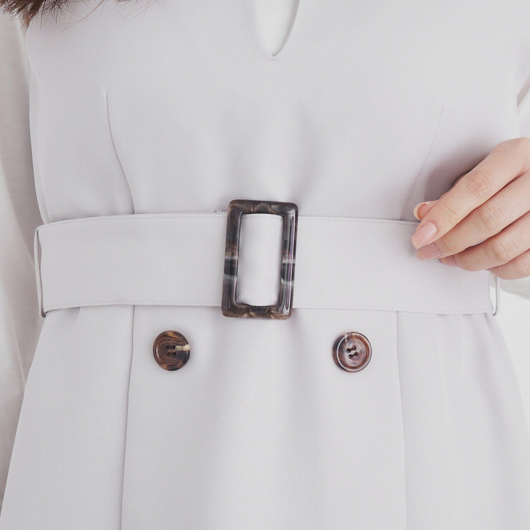 index「《andGIRL掲載》トレンチコート風ジャンパスカート【洗濯機洗い可/防シワ】」|ワンピース|