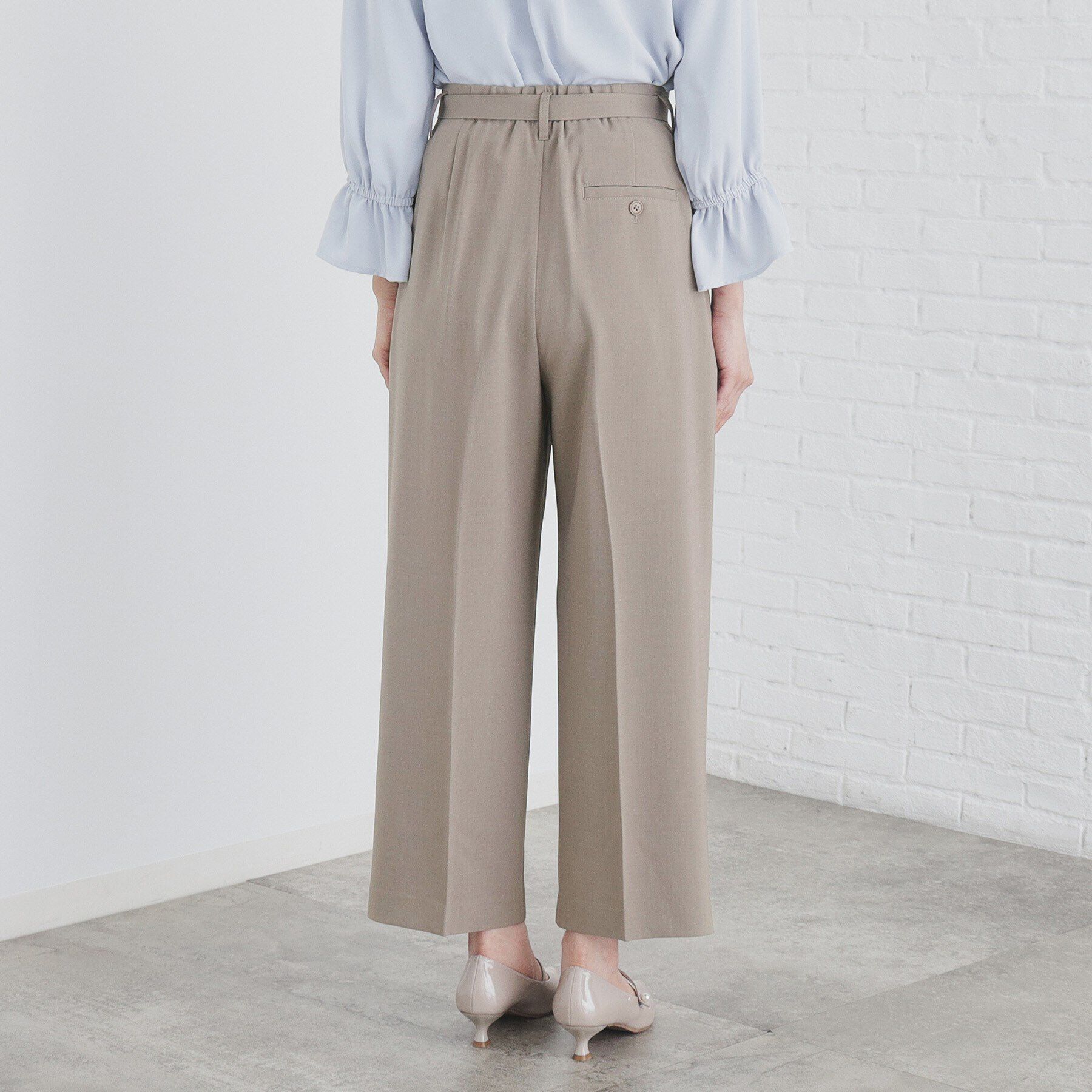 index「ストレッチベルテッドストレートパンツ【洗濯機洗い可/防シワ】」|その他|