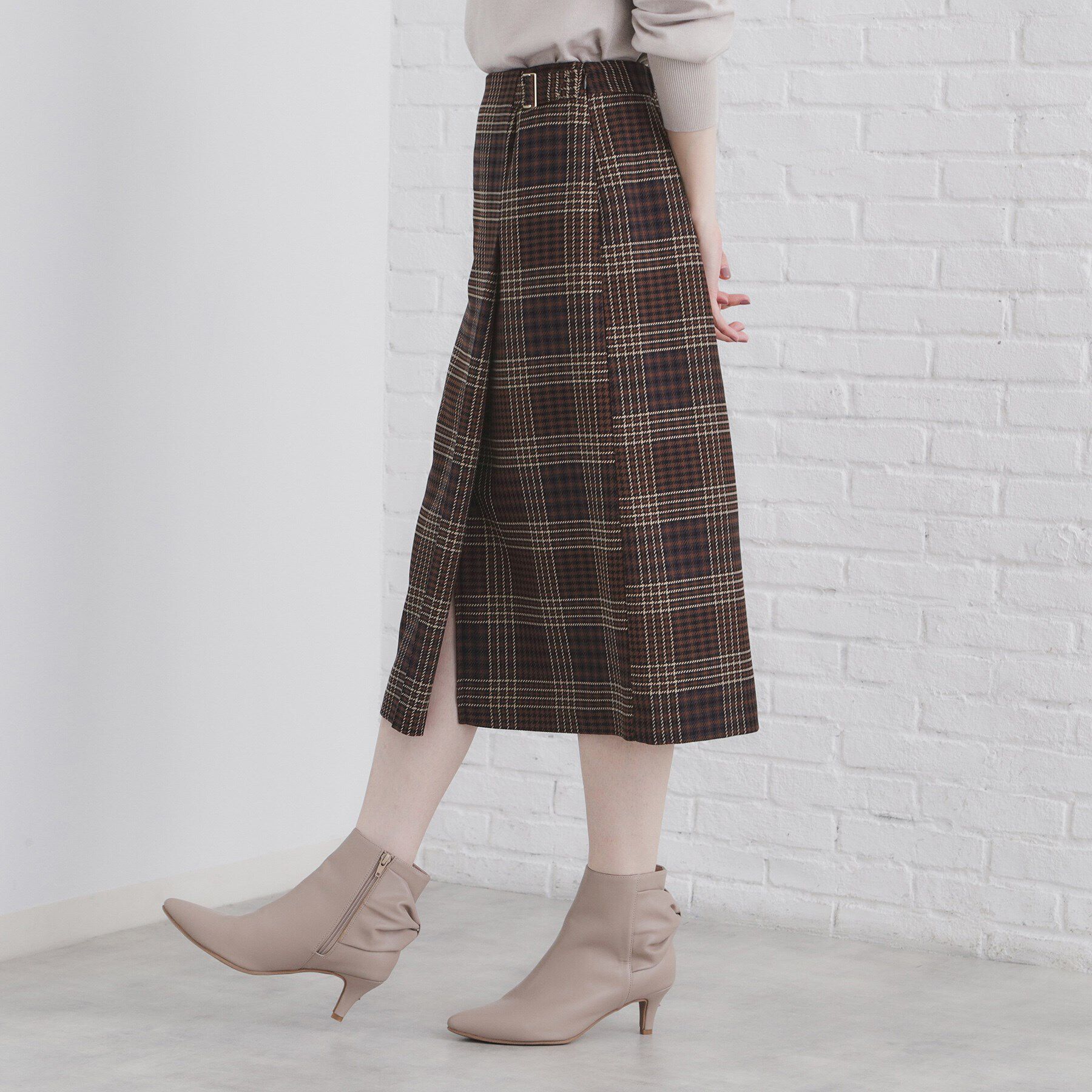 index「チェックAラインスカート【洗濯機洗い可/イージーアイロン】」|スカート|