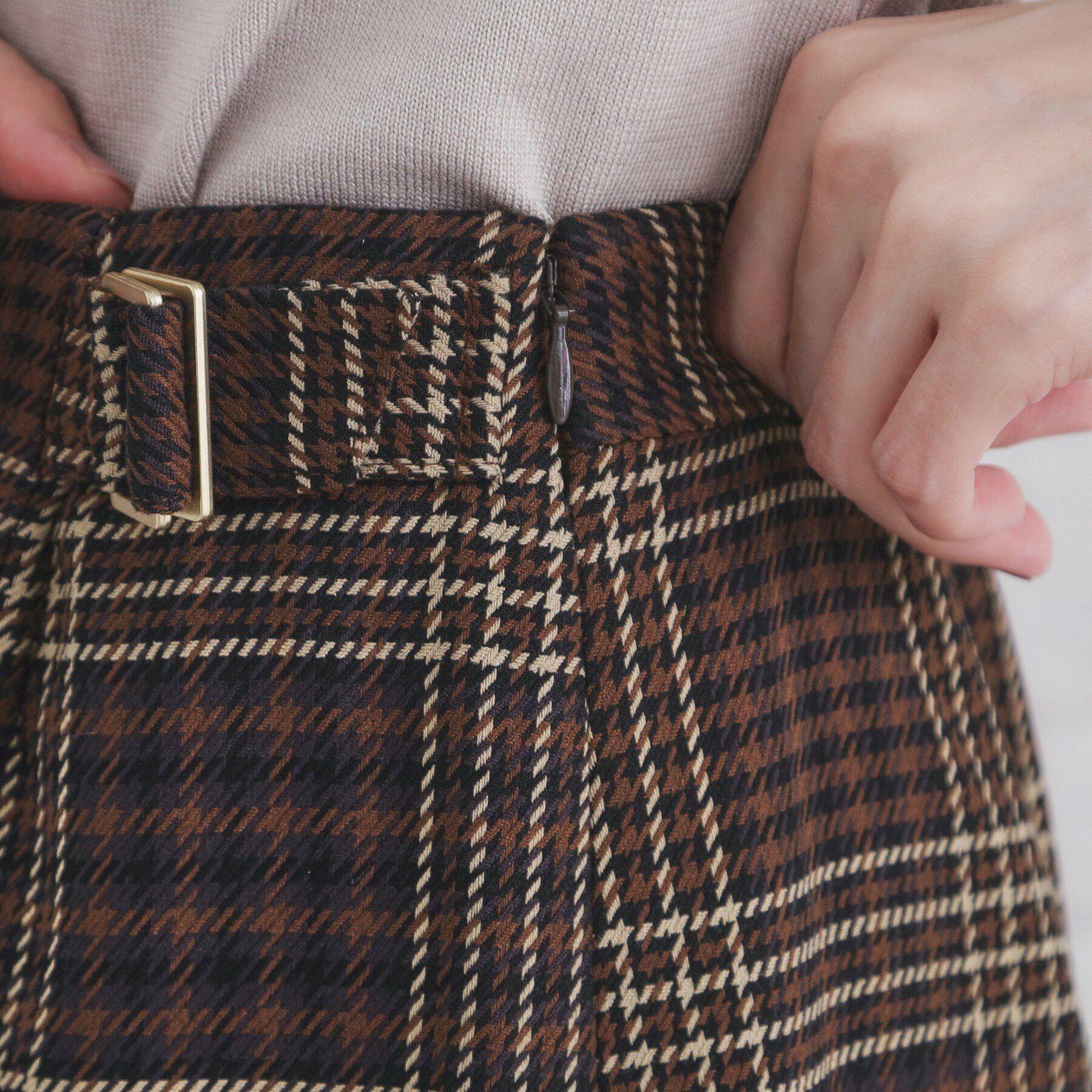 index「チェックAラインスカート【洗濯機洗い可/イージーアイロン】」|スカート|