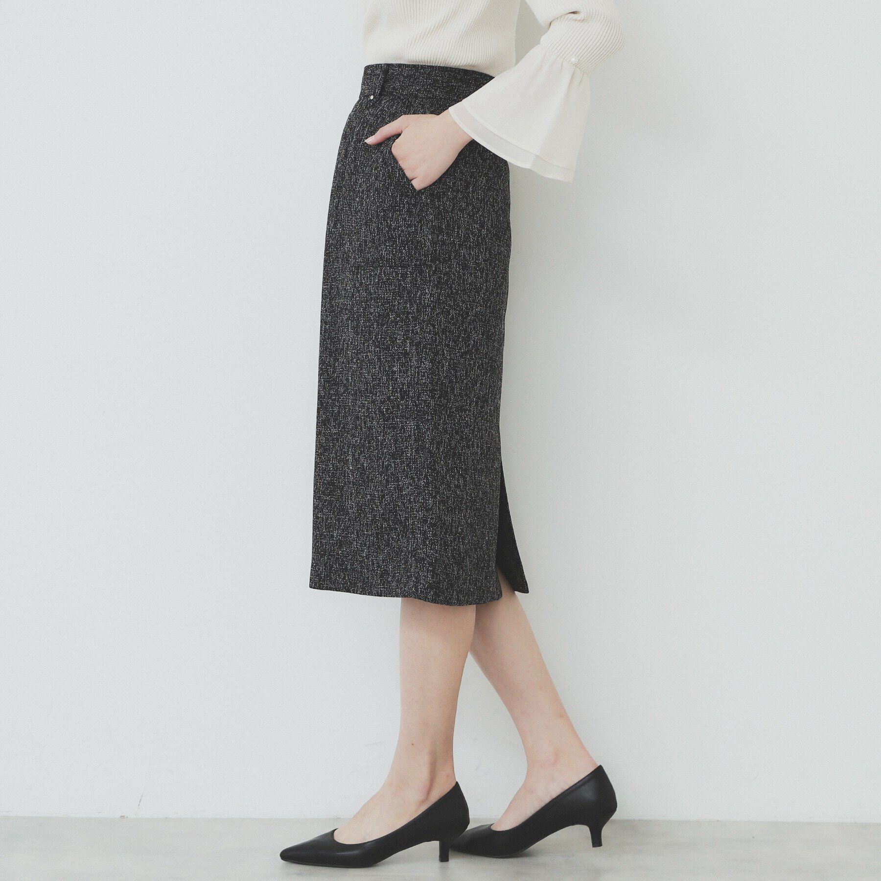 index「サマーツイードタイトスカート【洗濯機洗い可/イージーアイロン】」|スカート|
