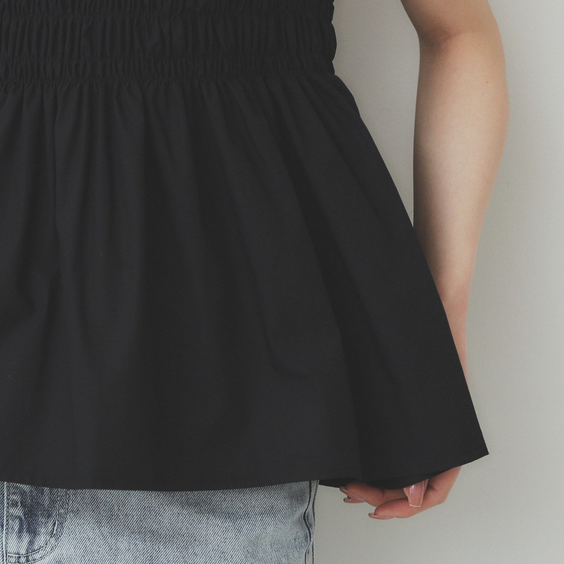 index「シャーリングドッキングペプラムトップス【洗濯機洗い可】」|Tシャツ・カットソー|