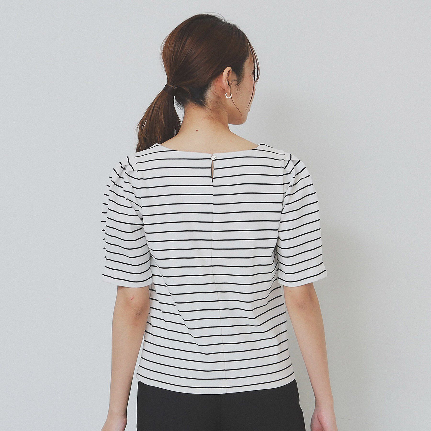 index「《10色展開/XS-LLサイズ》コットンスムースタックスリーブトップス【UV/接触冷感/洗濯機洗い可」|Tシャツ・カットソー|