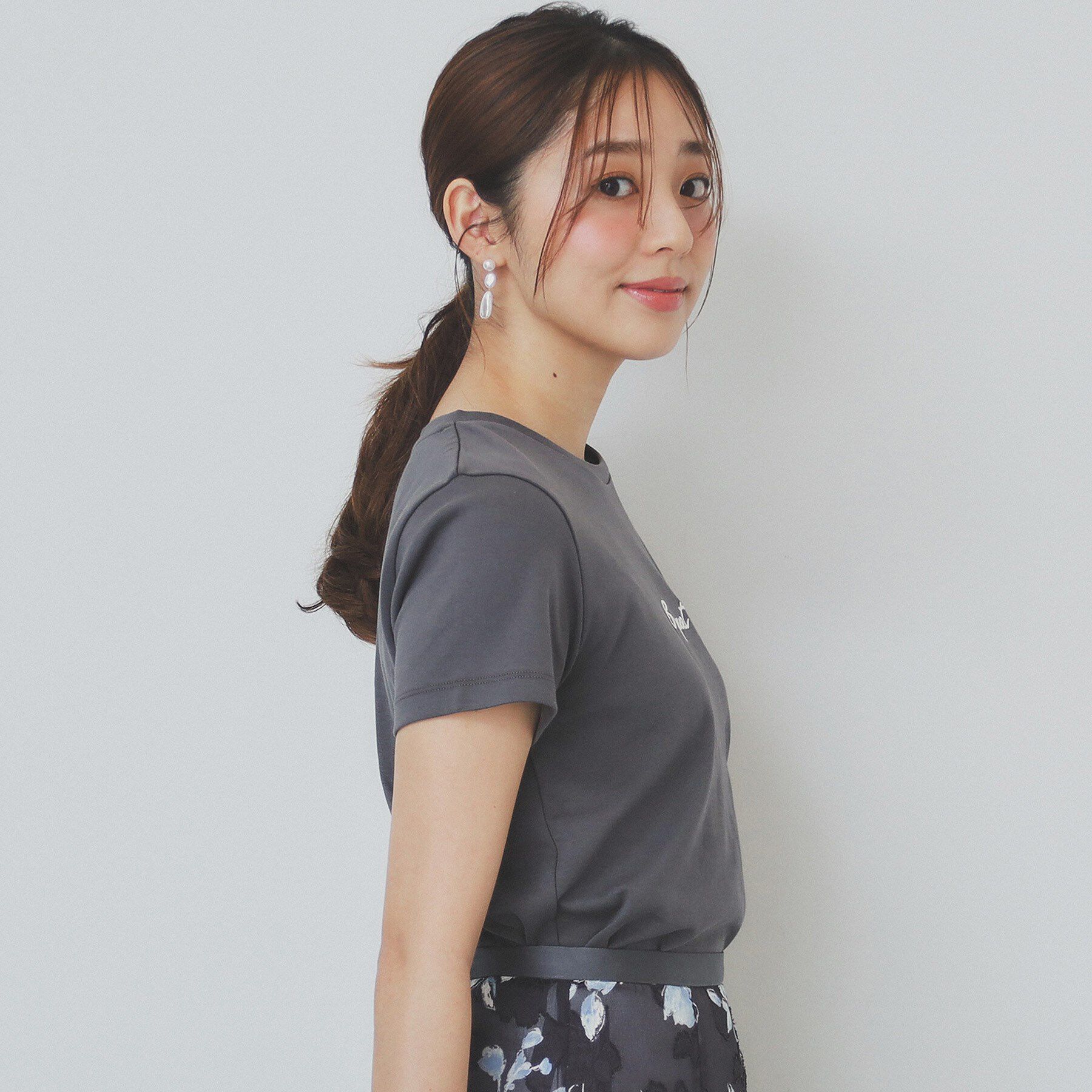 index「ワンポイントロゴ刺繍Tシャツ【UV/接触冷感/洗濯機洗い可】」|Tシャツ・カットソー|