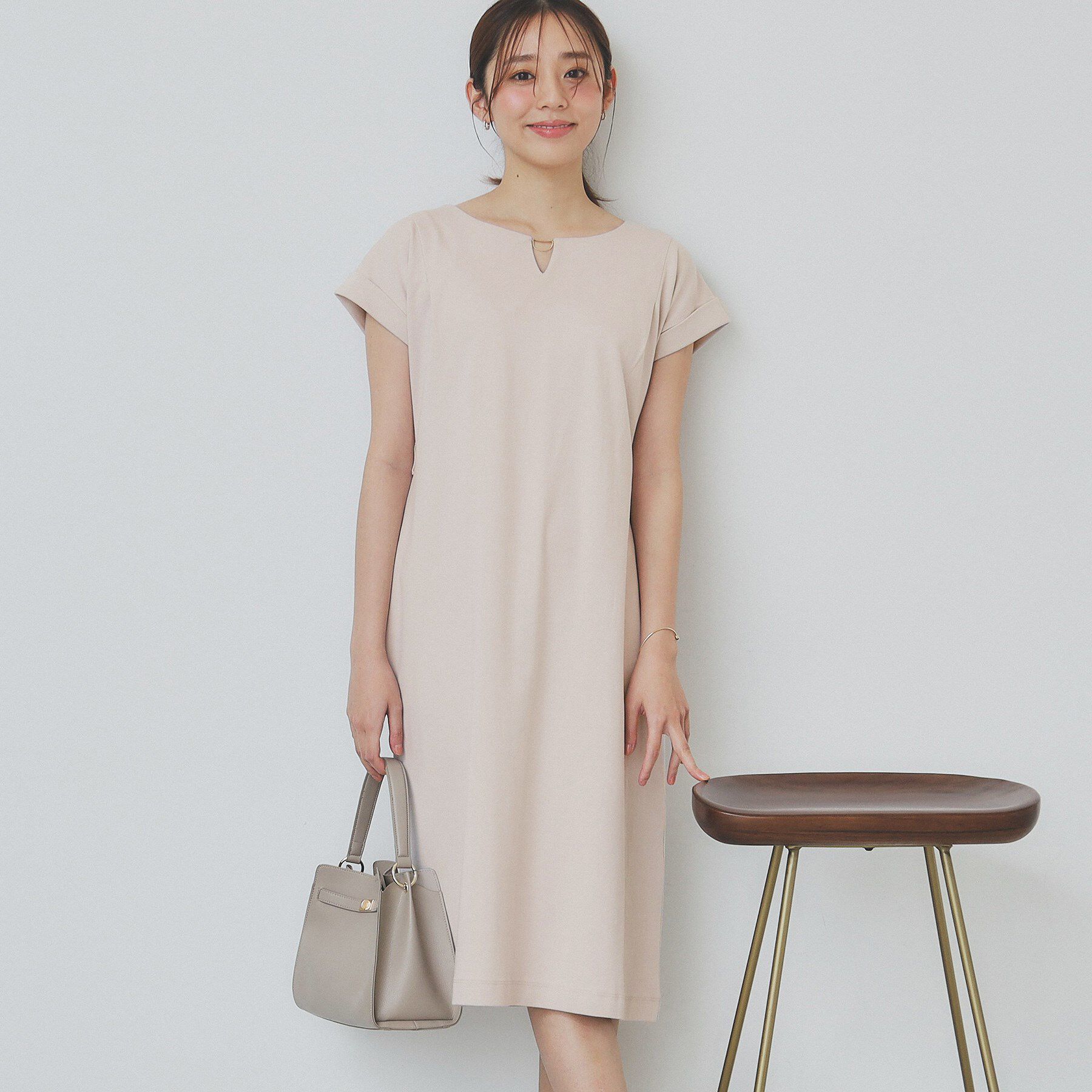 index「《5色展開/XS-3Lサイズ》Iラインシルエットワンピース【UV/接触冷感/洗濯機洗い可】」|ワンピース|