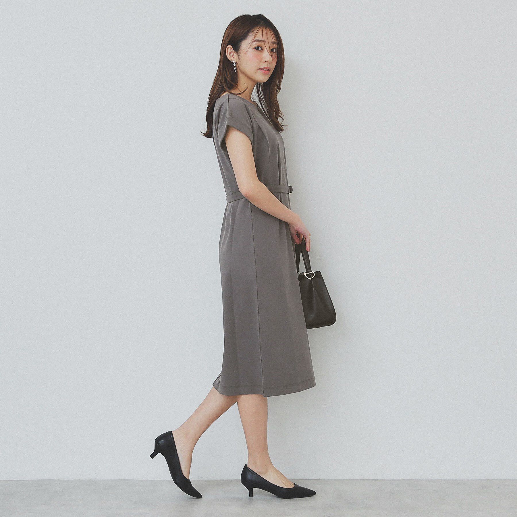 index「《5色展開/XS-3Lサイズ》Iラインシルエットワンピース【UV/接触冷感/洗濯機洗い可】」|ワンピース|