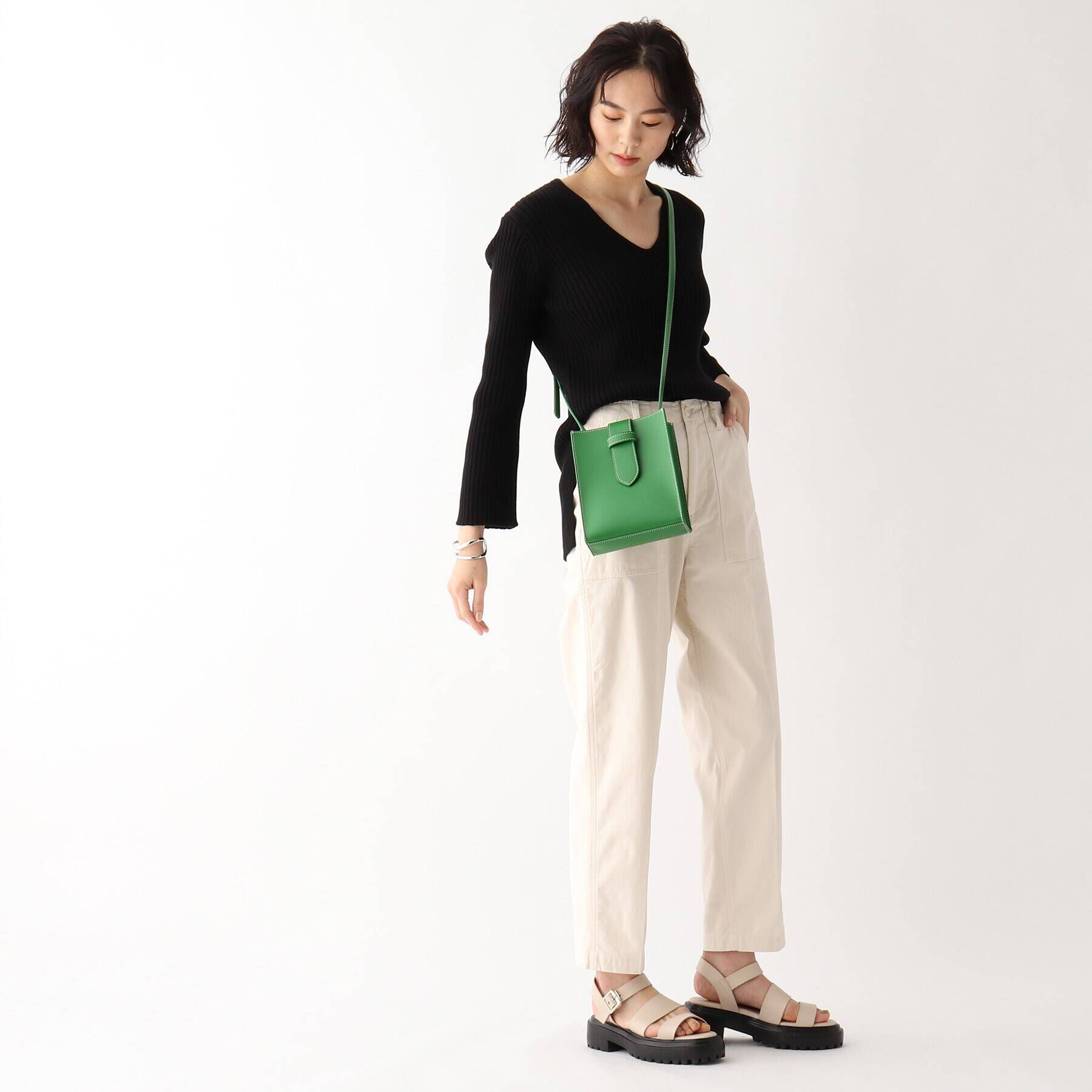 OPAQUE.CLIP「◆オーガニックコットン ワイドリブプルオーバー」|ニット・セーター|