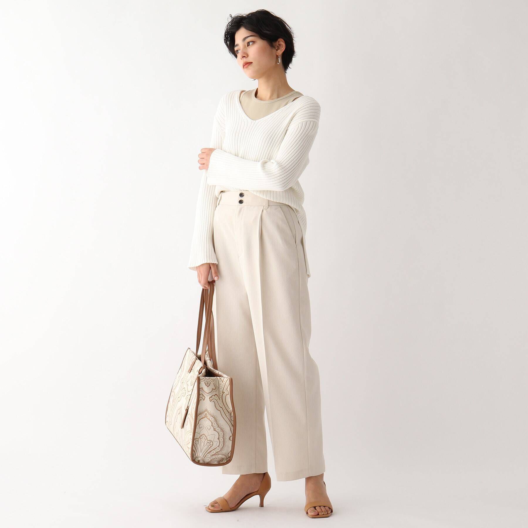 OPAQUE.CLIP「◆オーガニックコットン ワイドリブプルオーバー」|ニット・セーター|