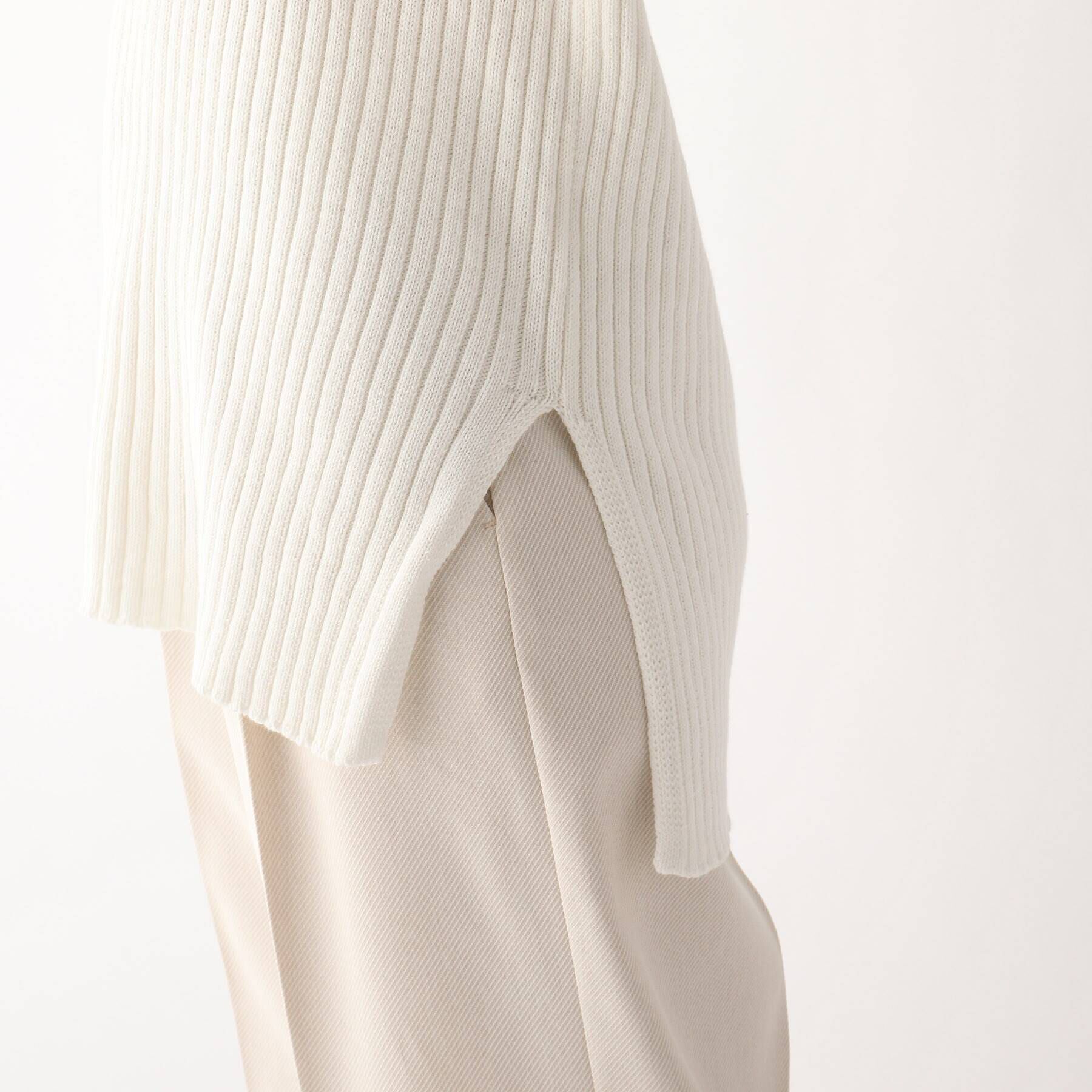 OPAQUE.CLIP「◆オーガニックコットン ワイドリブプルオーバー」|ニット・セーター|