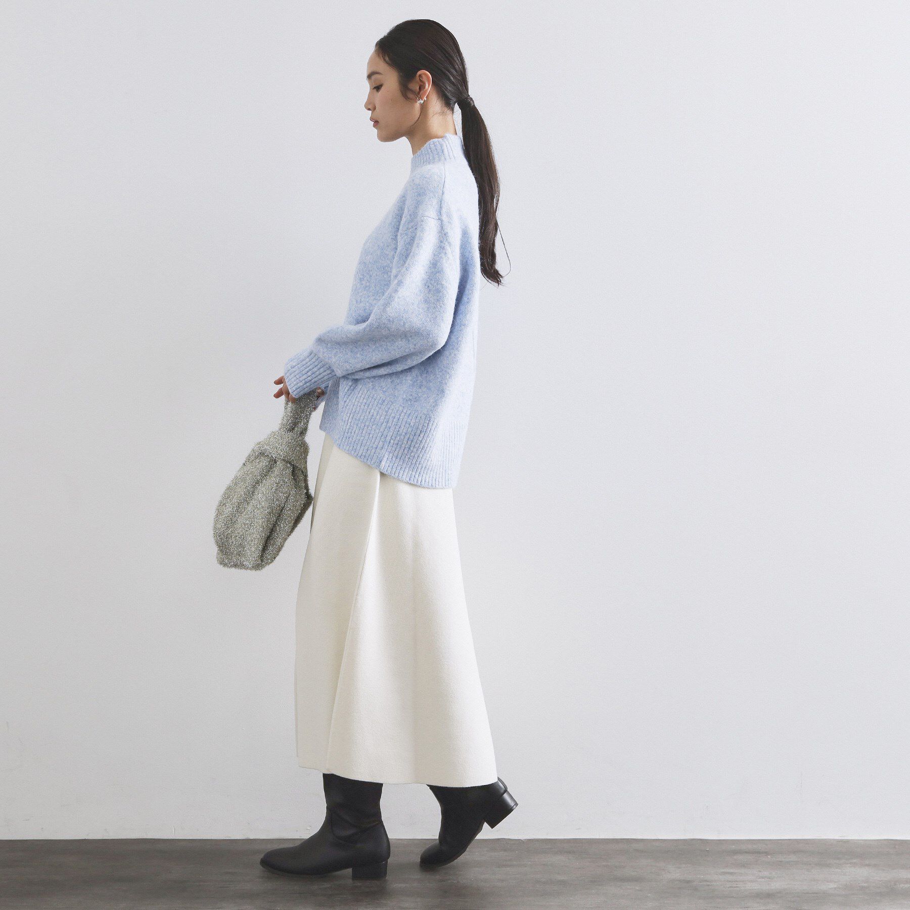 OPAQUE.CLIP「ふわふわハイネックニット【洗濯機OK】」|ニット・セーター|