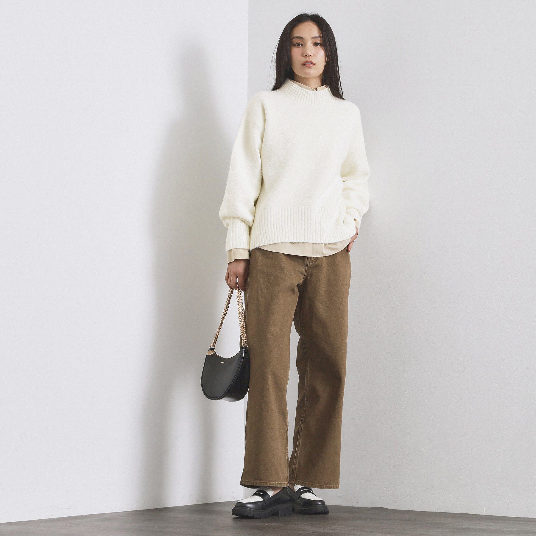 OPAQUE.CLIP「ふわふわハイネックニット【洗濯機OK】」|ニット・セーター|