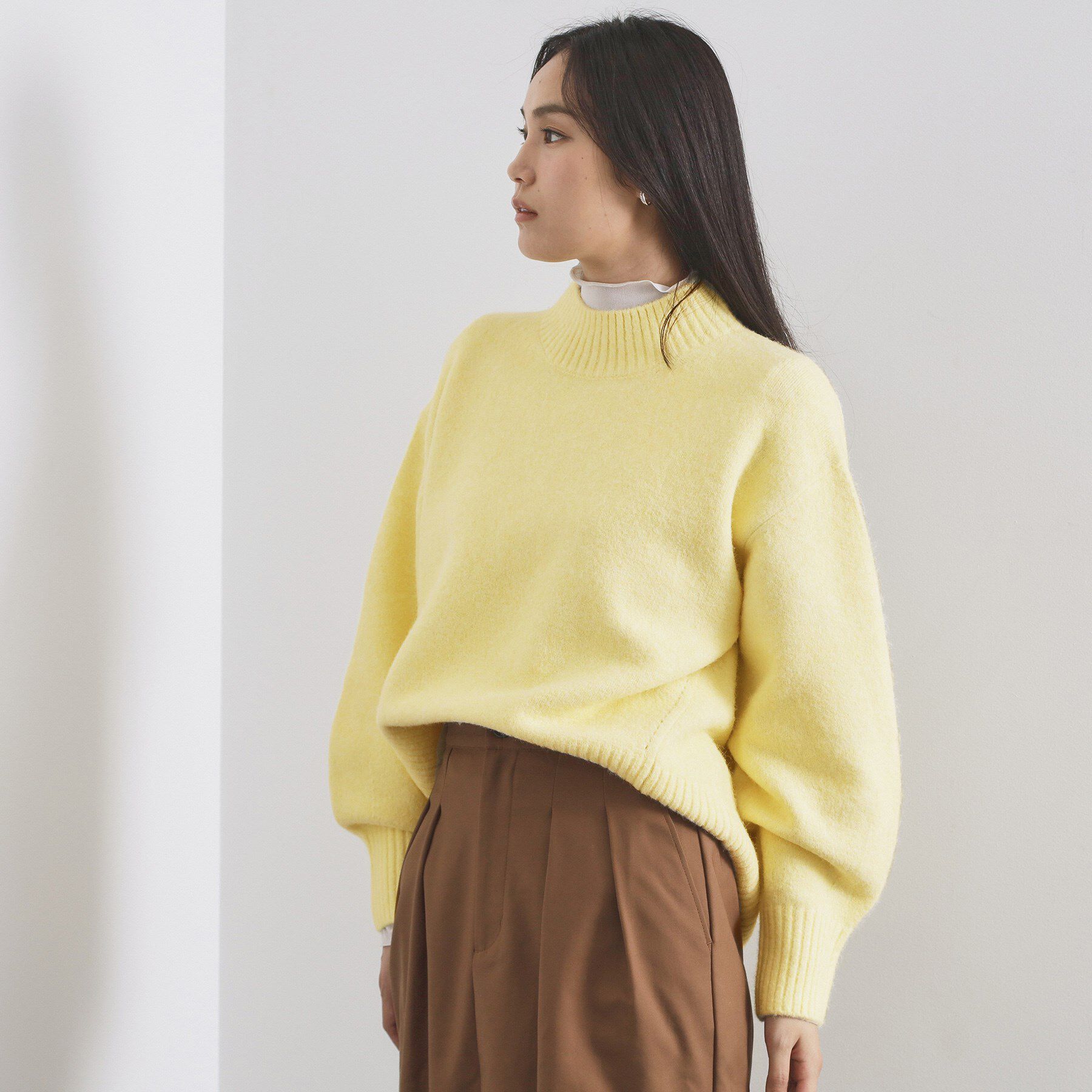 OPAQUE.CLIP「ふわふわハイネックニット【洗濯機OK】」|ニット・セーター|