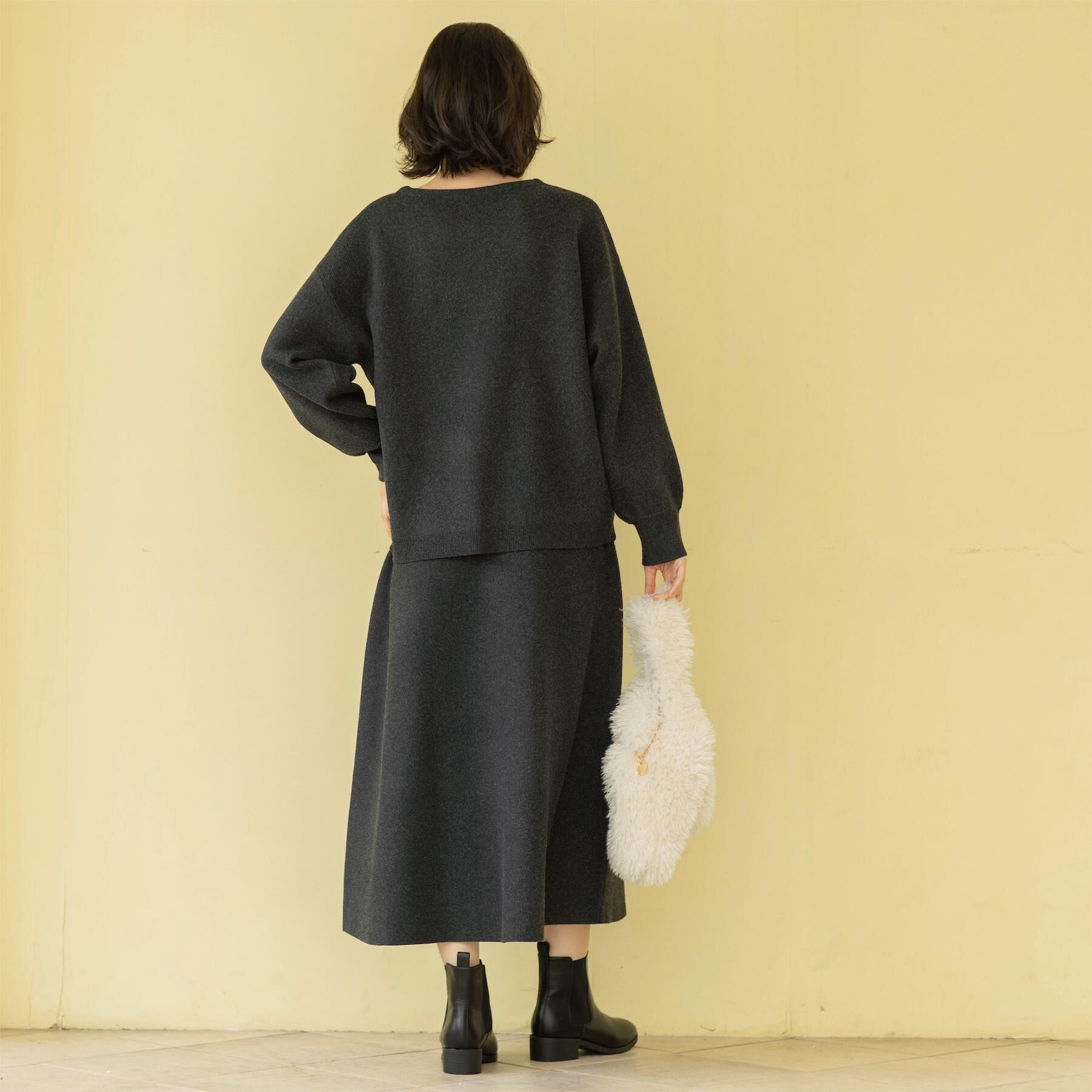 OPAQUE.CLIP「ニットフレアスカート/セットアップ対応【洗濯機OK】」|スカート|