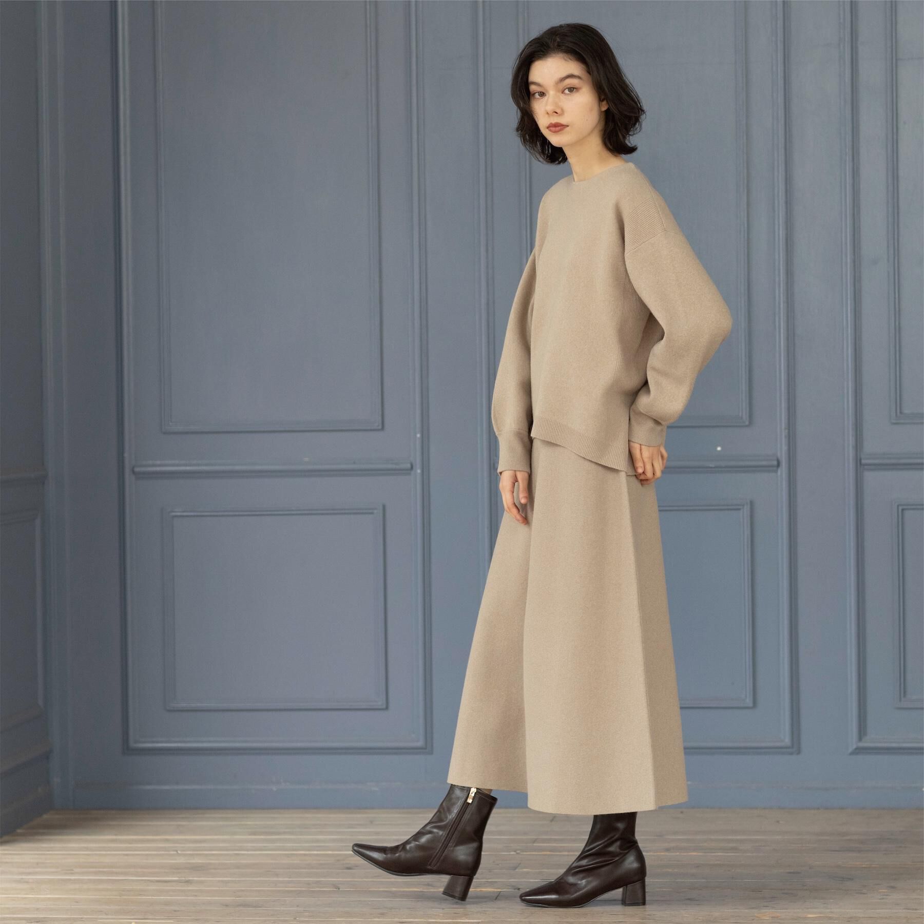 OPAQUE.CLIP「ニットフレアスカート/セットアップ対応【洗濯機OK】」|スカート|