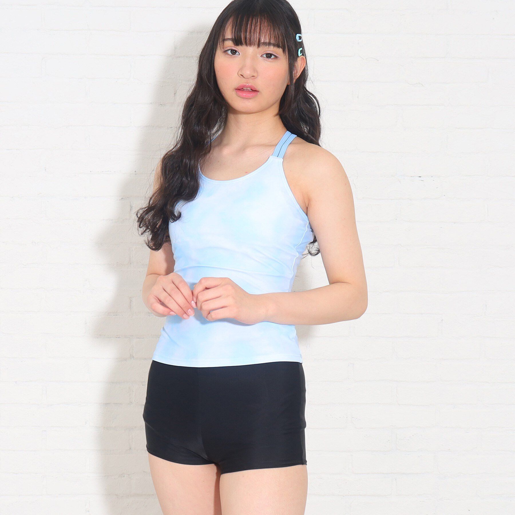 PINK-latte「【プールグッズ/セットアイテム】タイダイメッシュ水着4点セット」|その他|