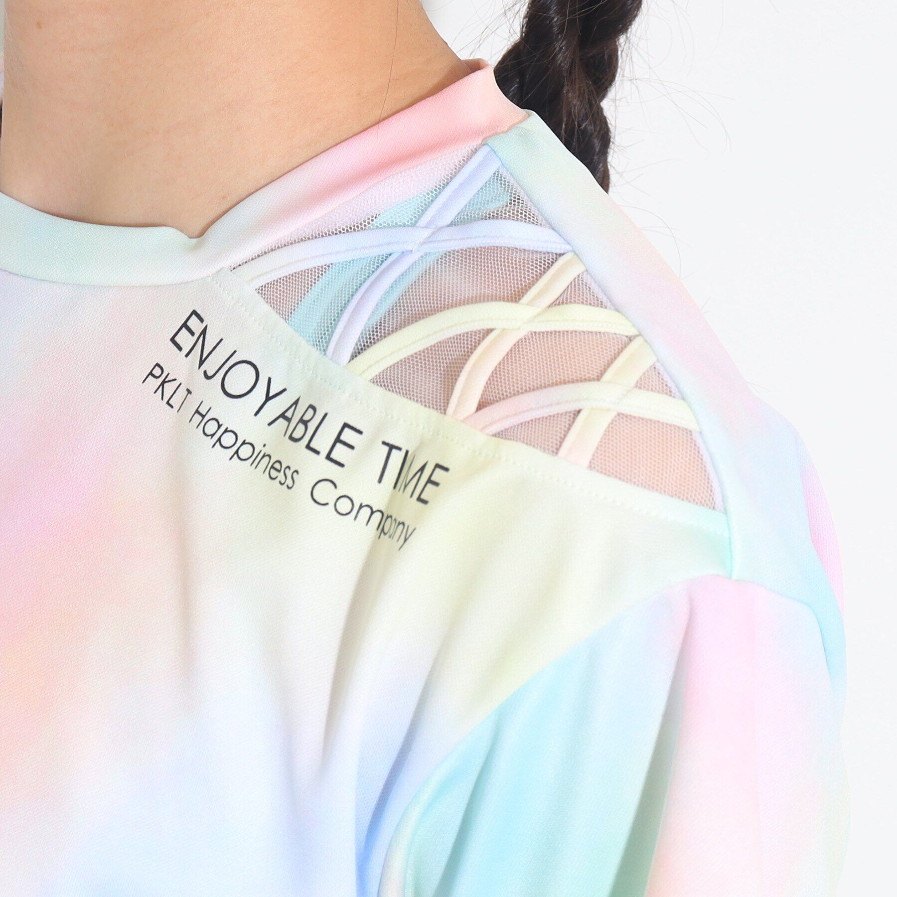 PINK-latte「【プールグッズ/セットアイテム】タイダイメッシュ水着4点セット」|その他|