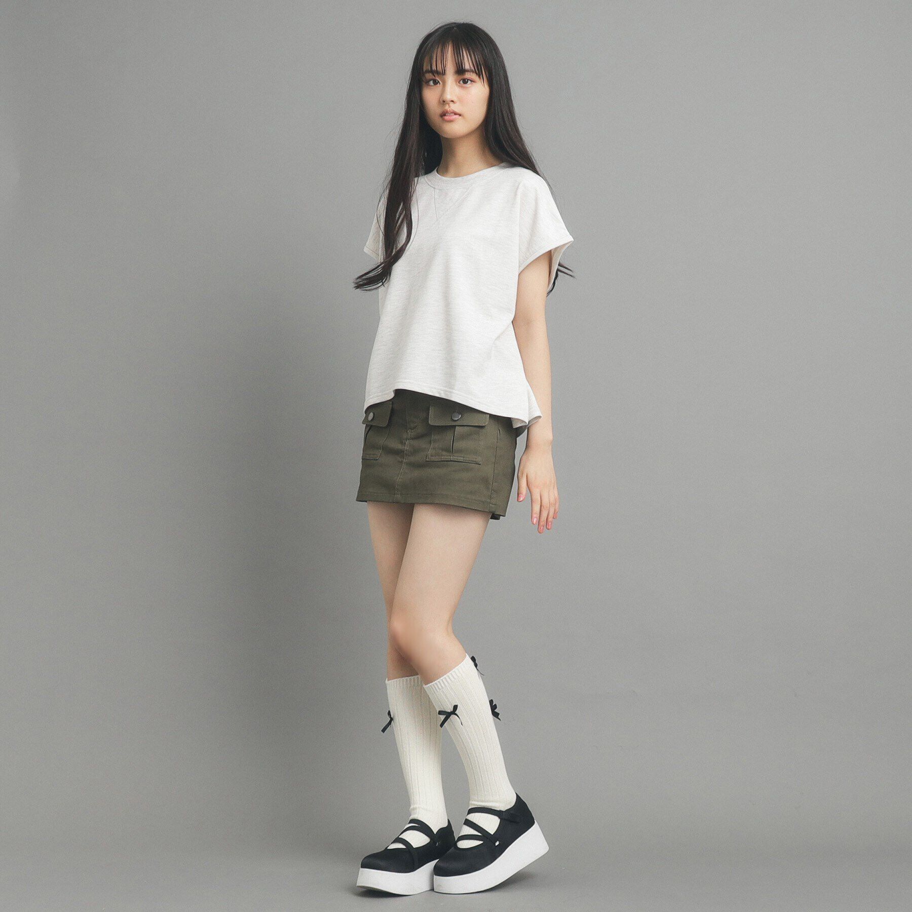 PINK-latte「バックロゴプリントプルオーバー」|Tシャツ・カットソー|ﾗｲﾄｸﾞﾚｰ(011)